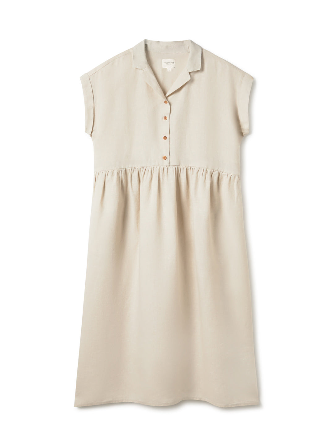 Robe en lin WIESE en beige de TWOTHIRDS