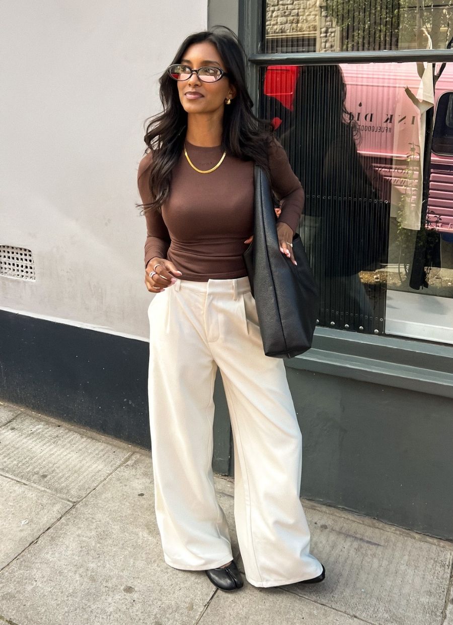 Chemise à manches longues Liv - Chocolat en MicroModal par Narah Soleigh