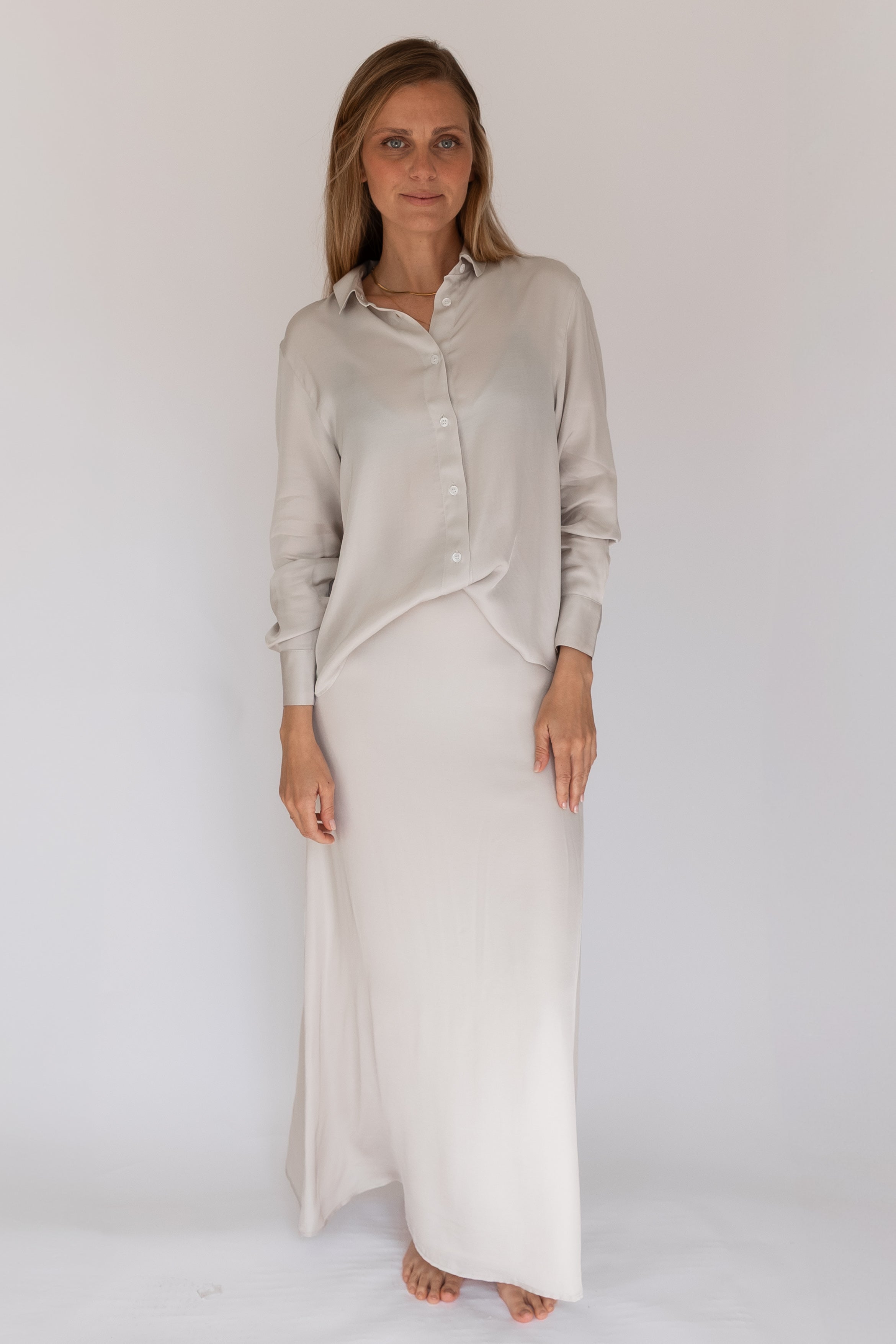 White skirt PEARL made of Tencel by Pura Clothing