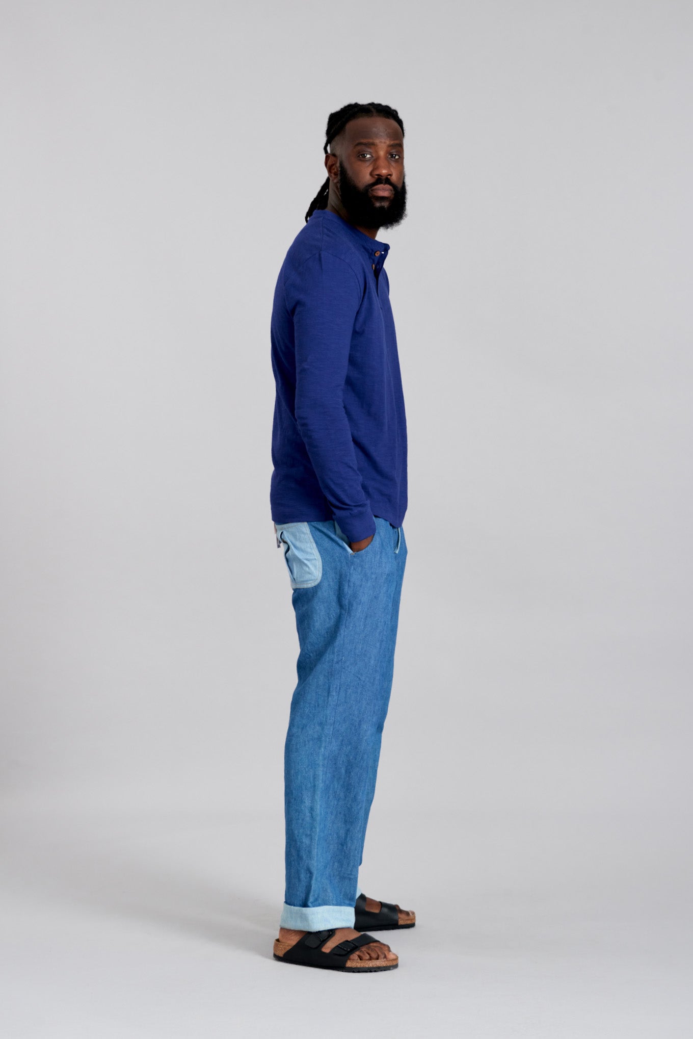 Blauer Sweater ARLO aus 100% Bio-Baumwolle von Komodo