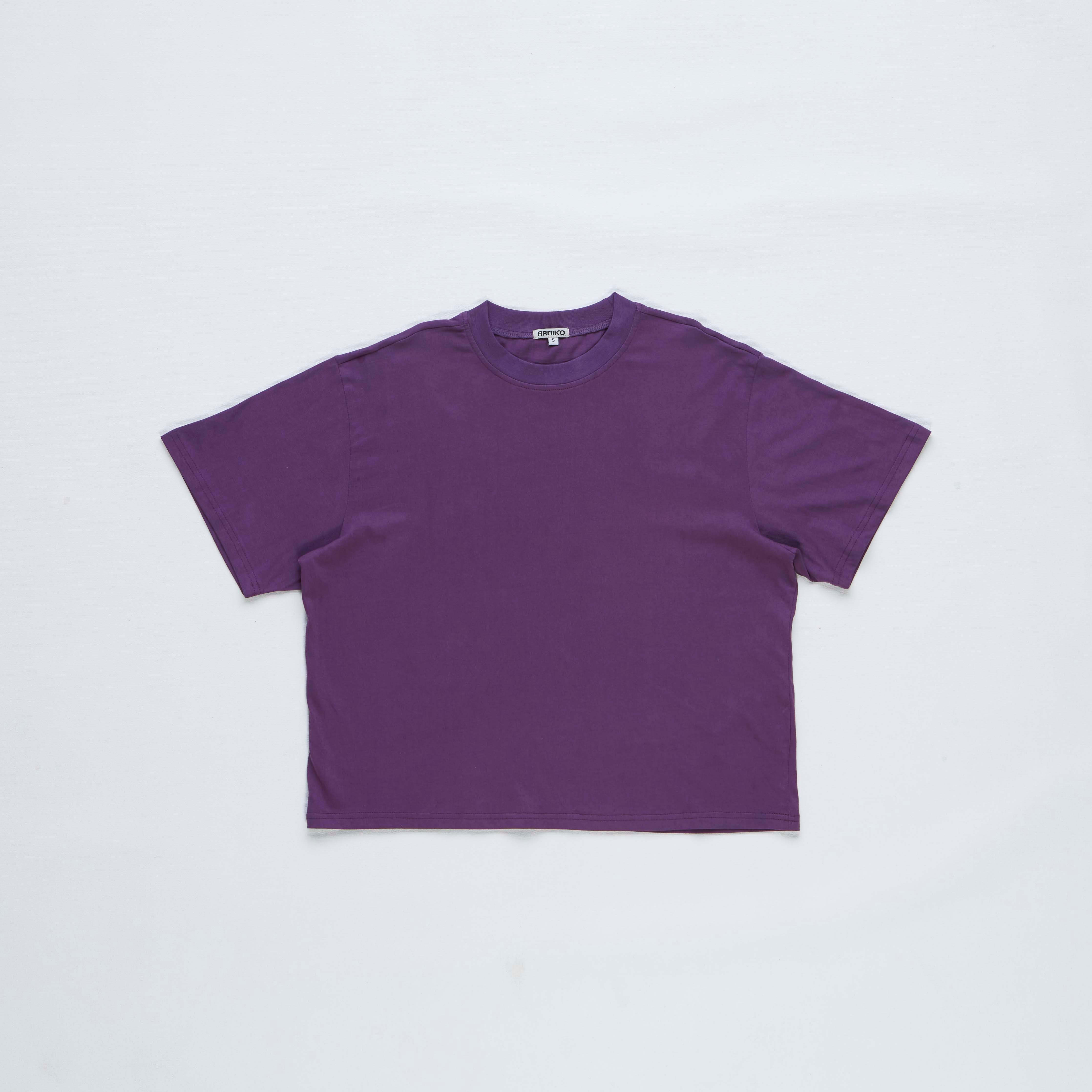 T-Shirt Lisa in purple aus Baumwolle von Arniko