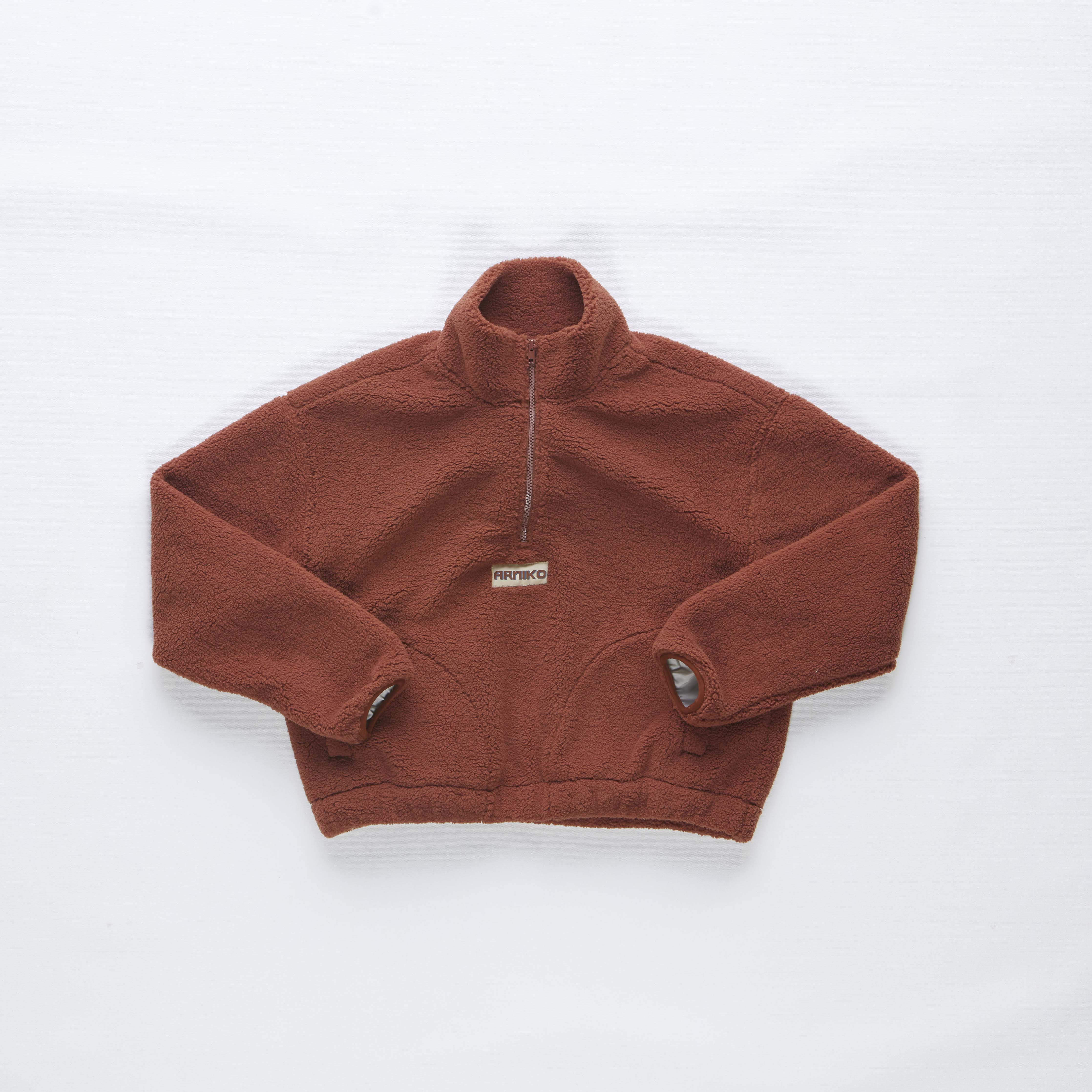Zipperjacke Moha aus Bio Baumwolle in kupfer von Arniko