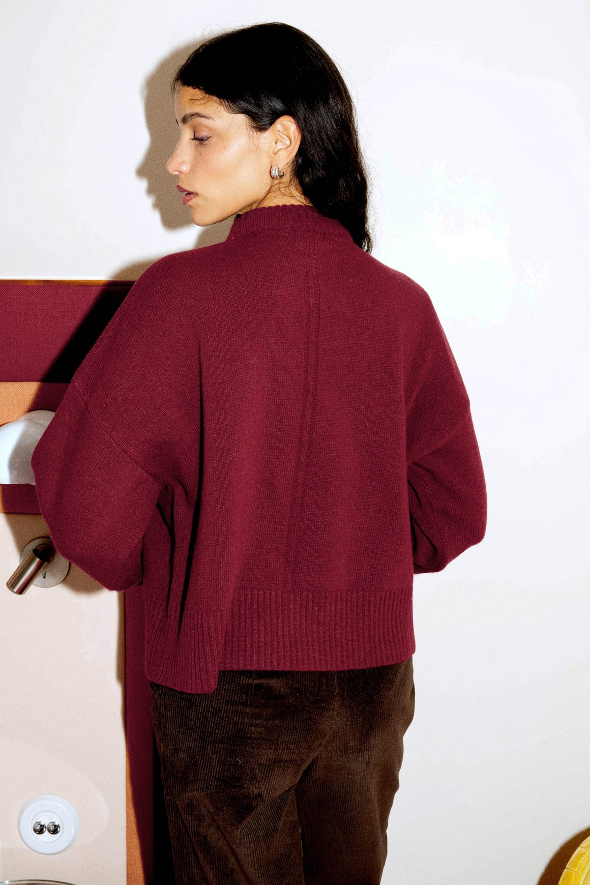 Roter Pullover Zamia aus 100% Merinowolle von Avani