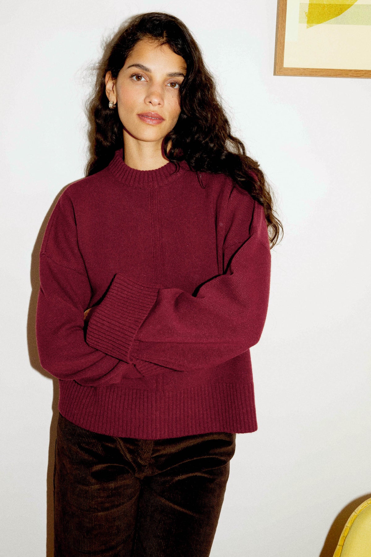 Roter Pullover Zamia aus 100% Merinowolle von Avani