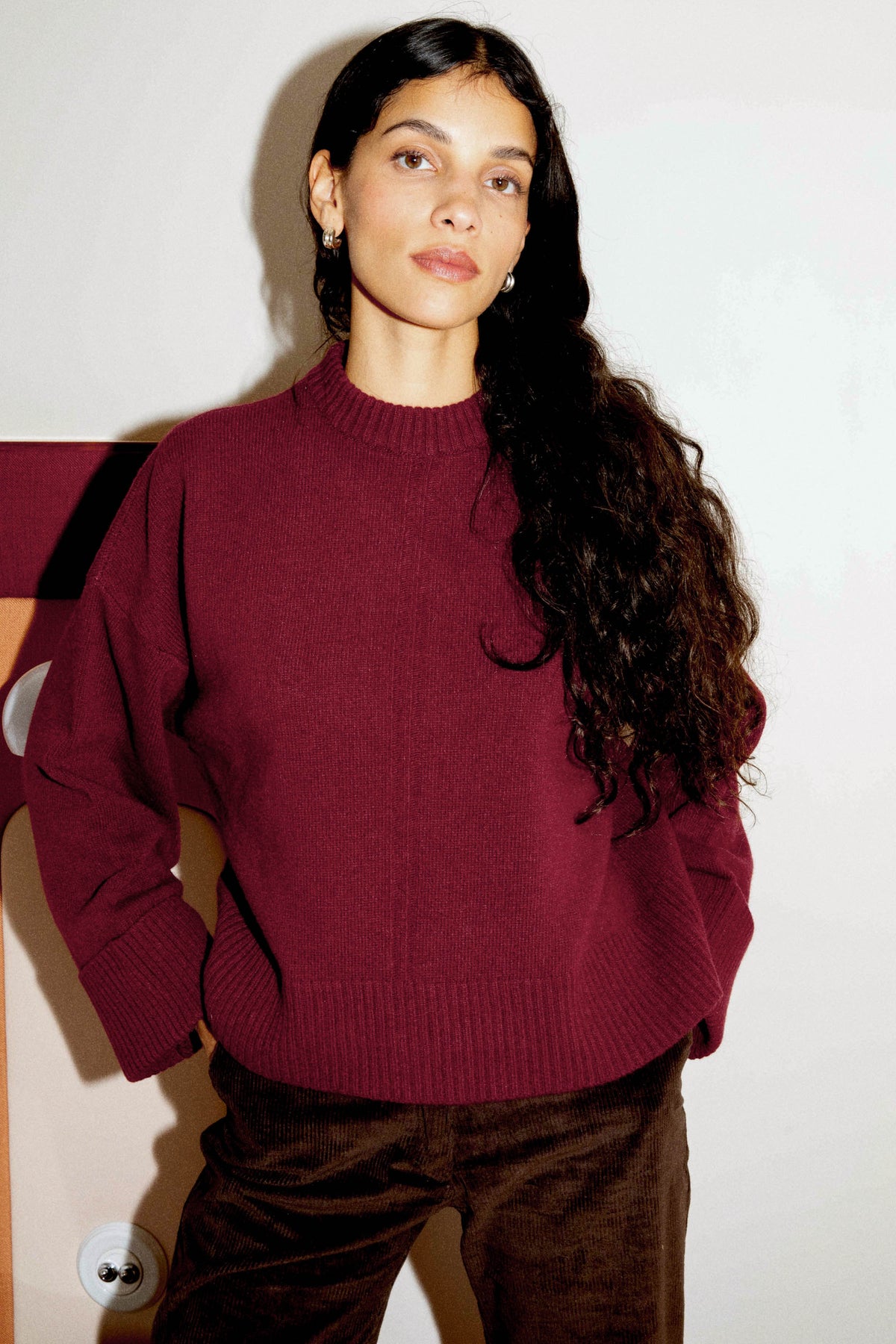 Roter Pullover Zamia aus 100% Merinowolle von Avani