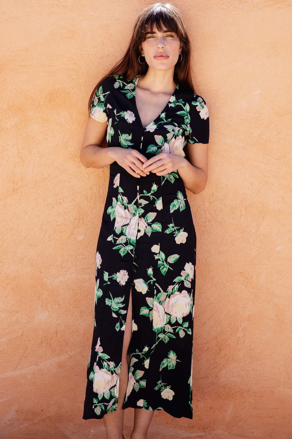 Robe noire Saule en viscose Ecovero par Avani