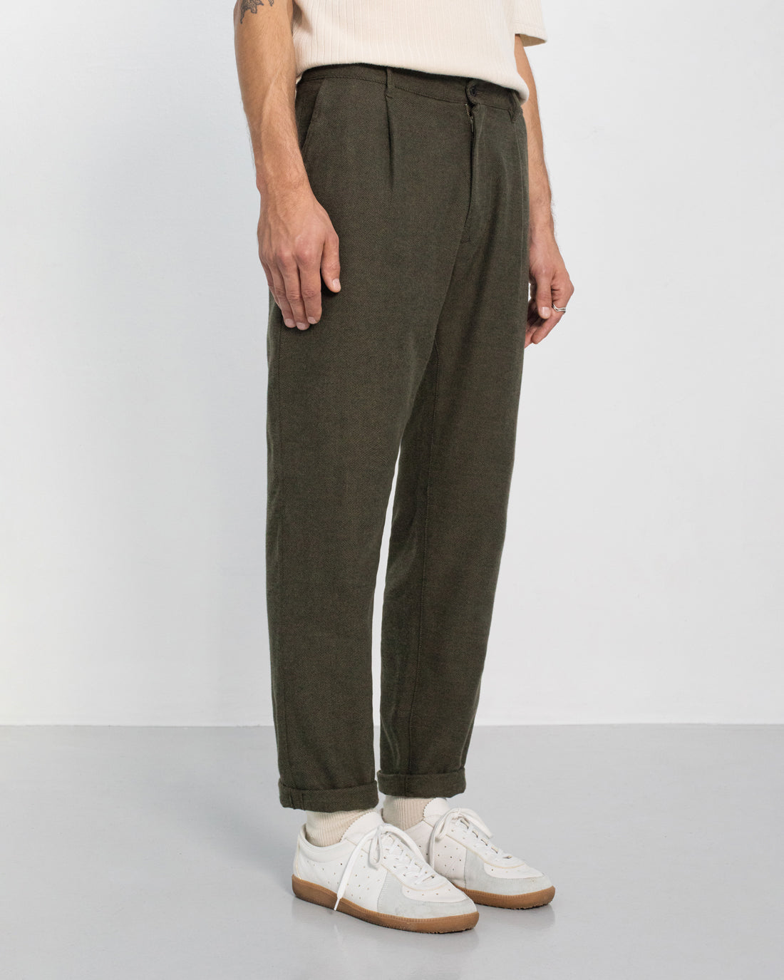 Grüne Flanell Hose aus 100% Bio-Baumwolle von Rotholz