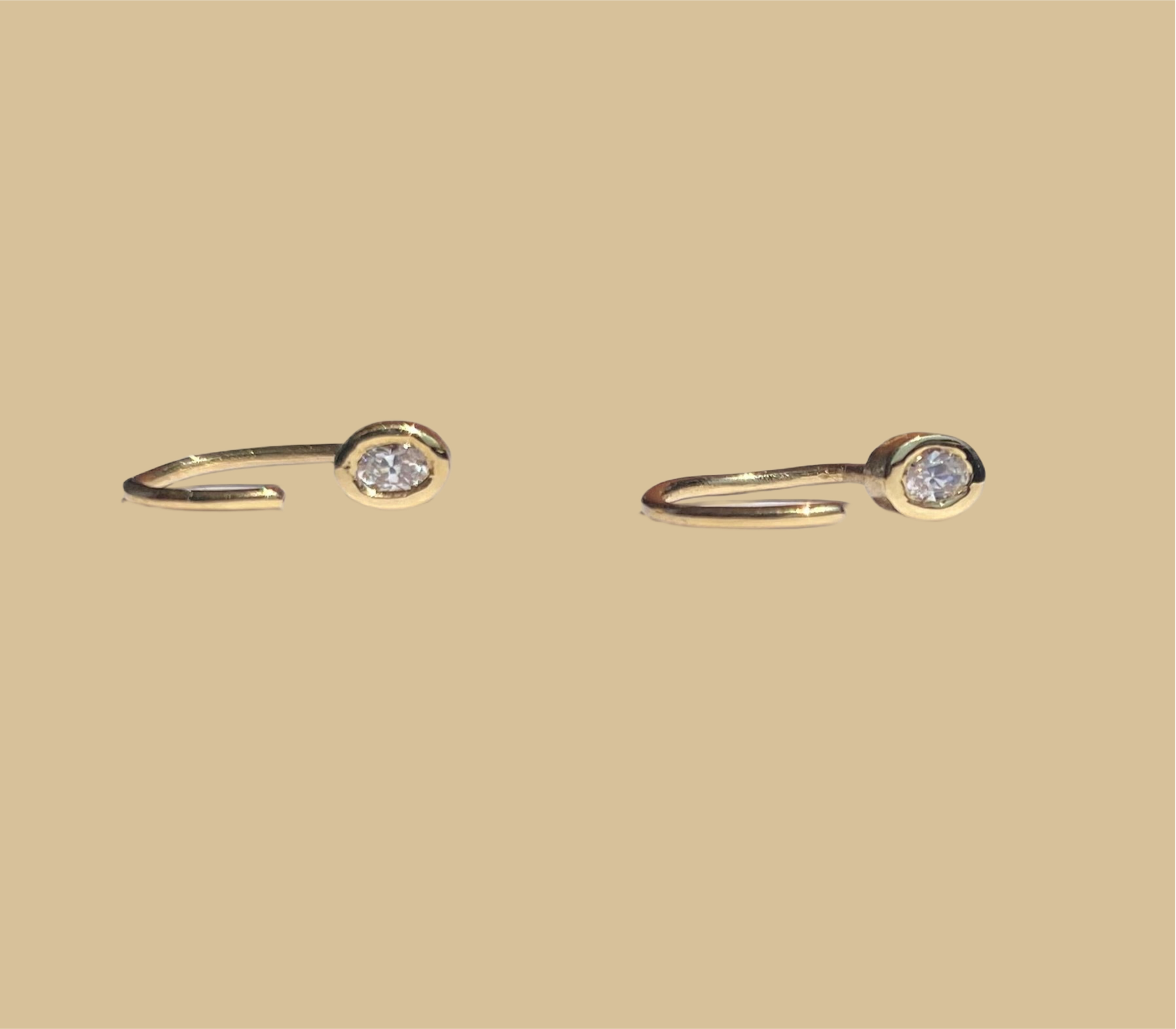 Zirconia ESSENTIALS earrings in gold by V Design Lab