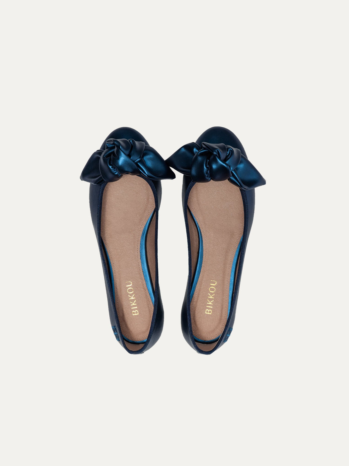 Bikkou 9:30AM Hearing in Court midnight blue vegan ballerina top view