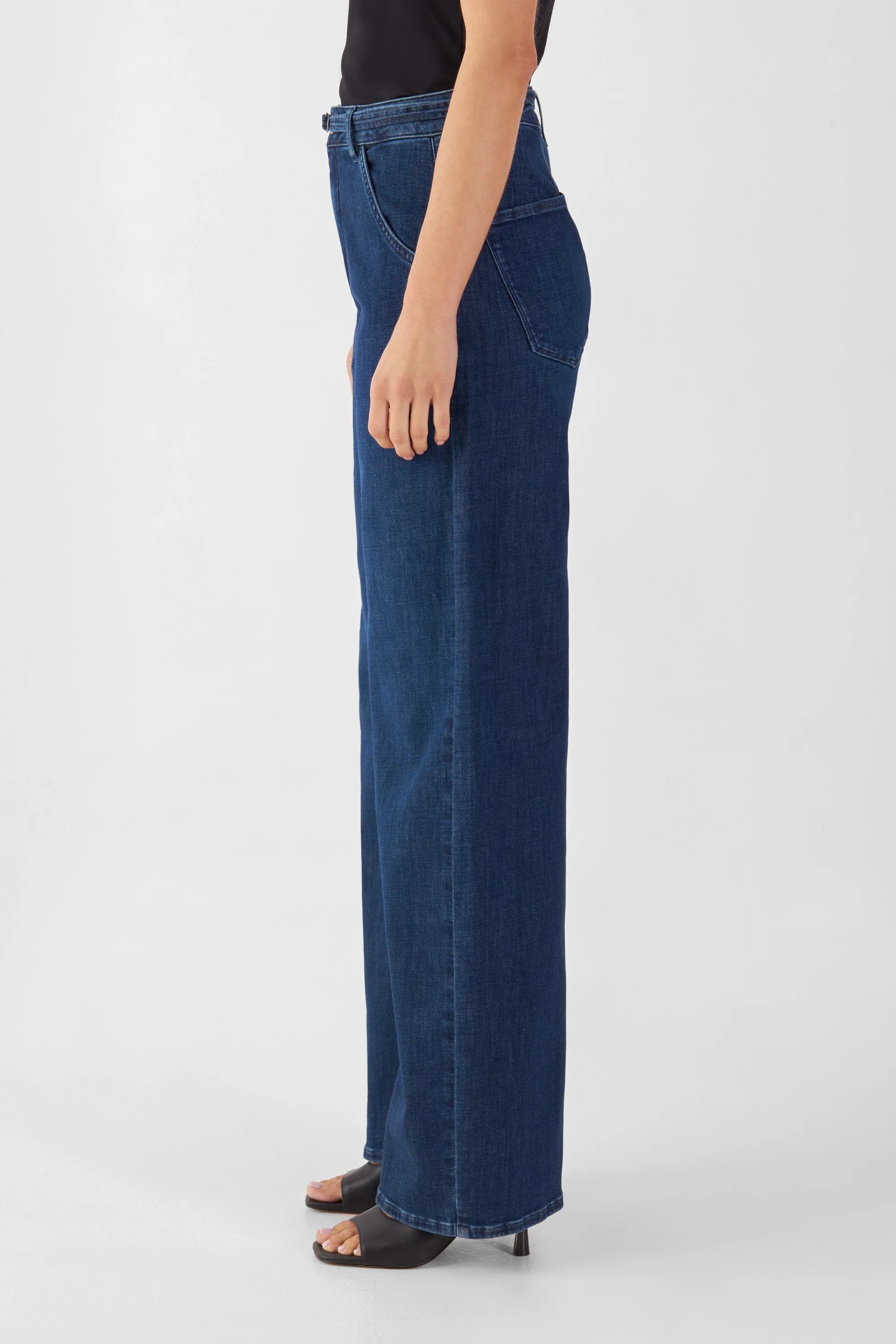 Dunkelblaue Jeans BLINK High Waist Wide aus Bio-Baumwolle von Dawn Denim