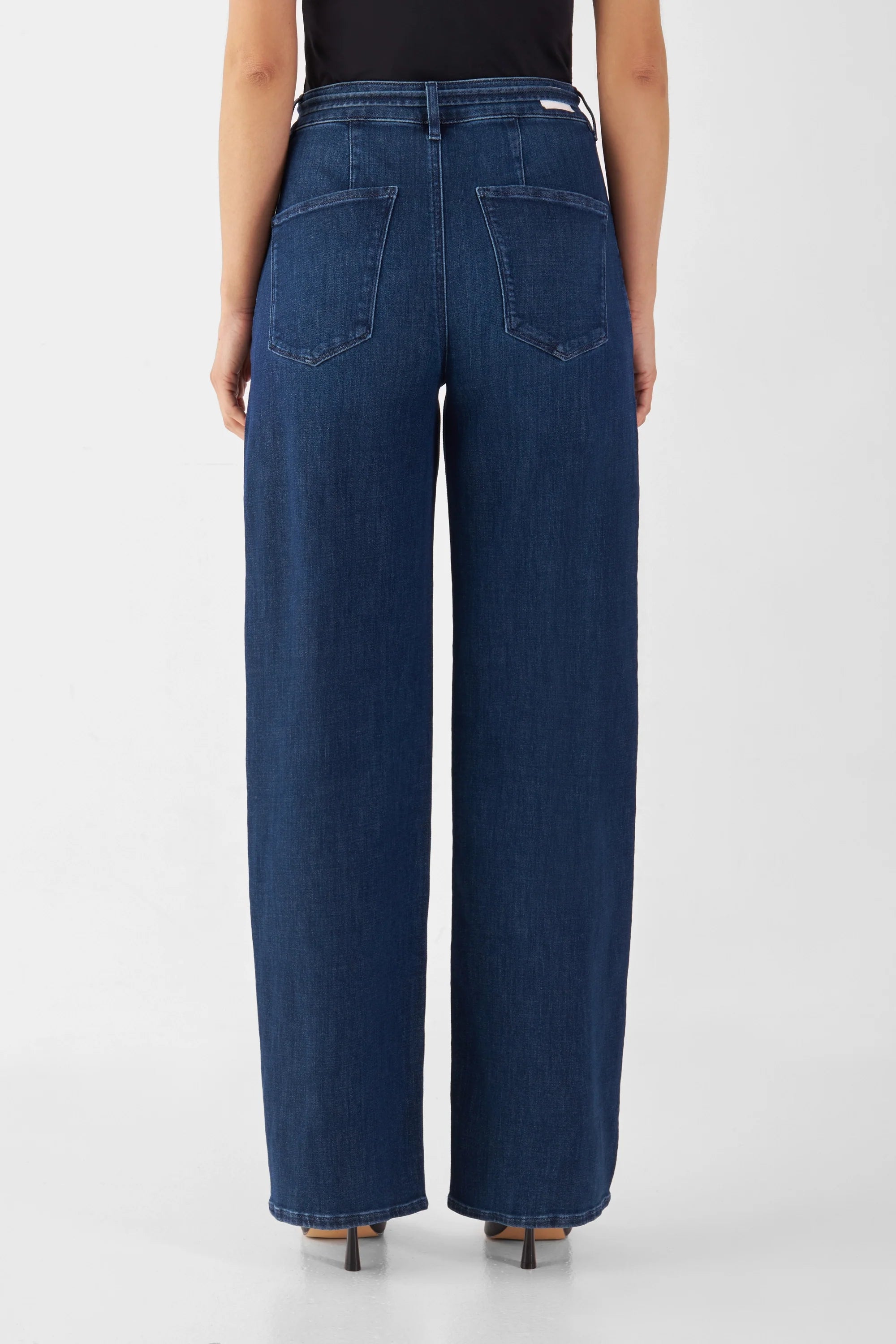 Dark blue BLINK High Waist Wide jeans made from organic cotton by Dawn Denim