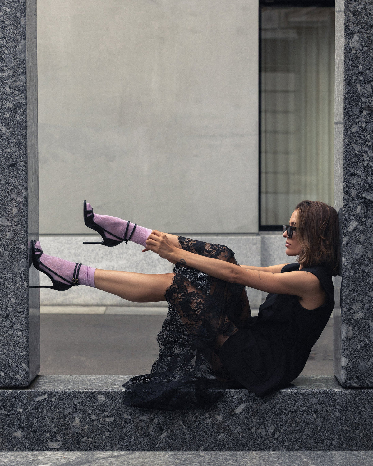 Black High Heels 2 at Dancing in the club in Python specchio by Bikkou