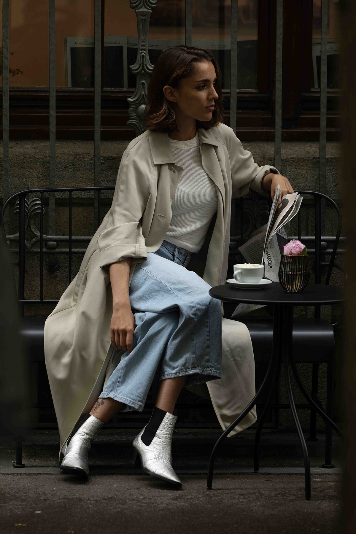 Silberne Ankle Boots 3 pm Friday rocks! aus Piñatex von Bikkou