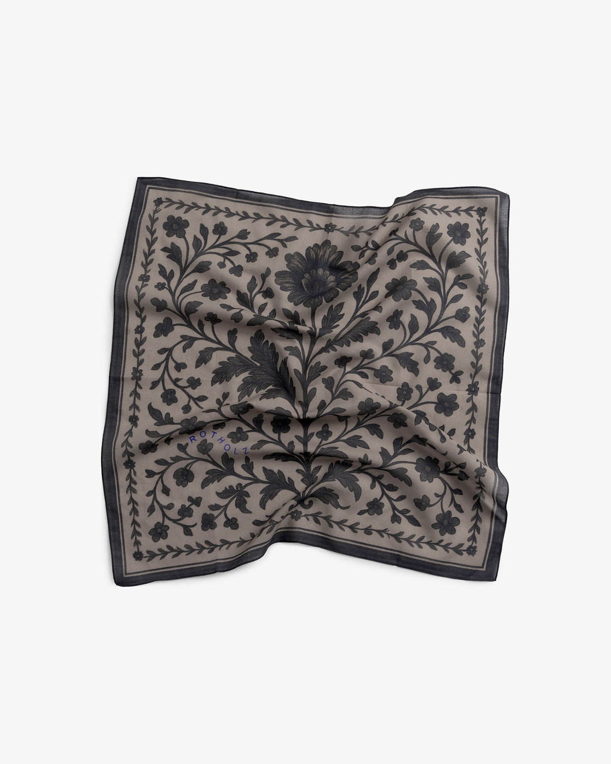 Beiges Bandana Flower aus Bio-Baumwolle von Rotholz