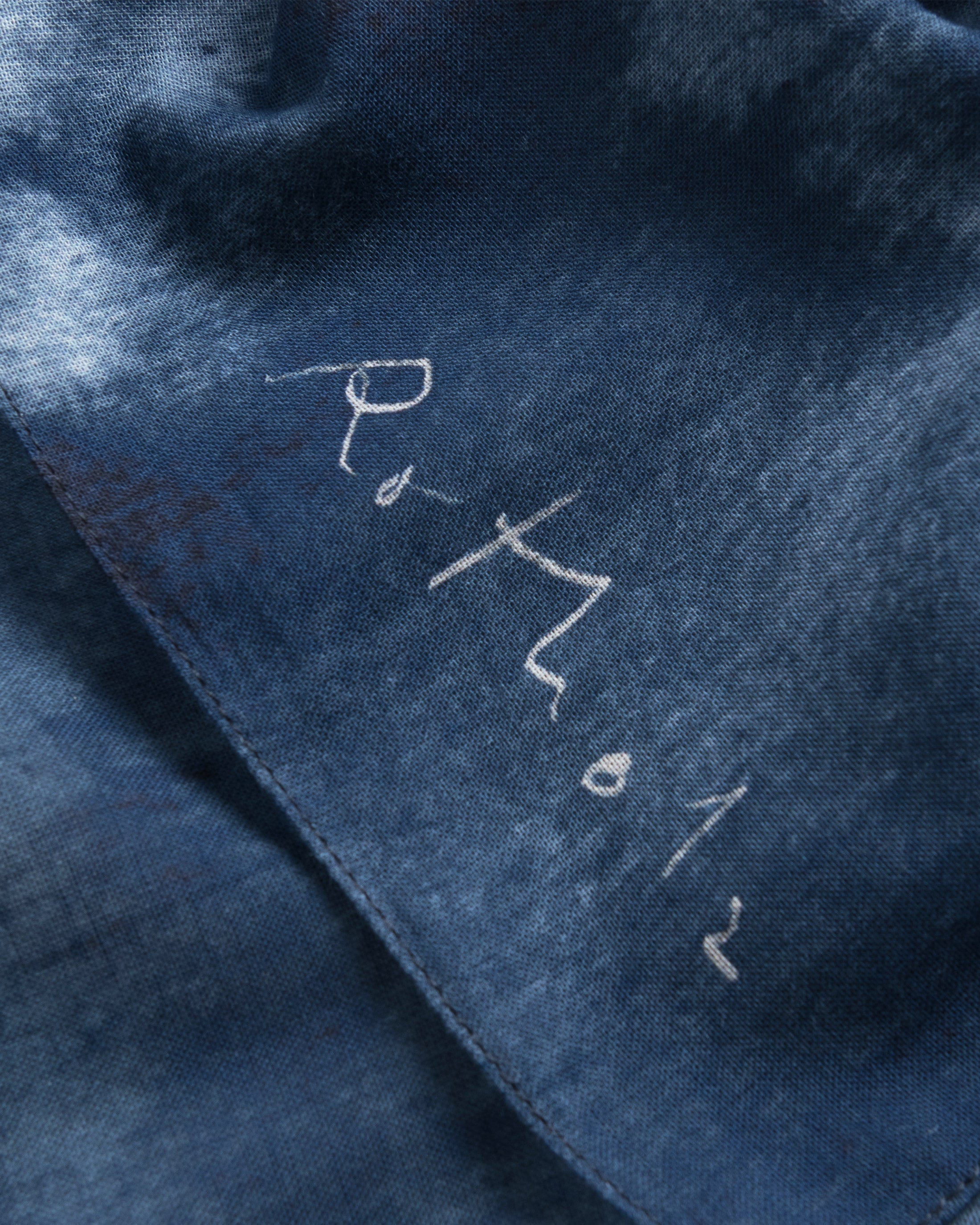 Blaues Aquarell Bandana aus Bio-Baumwolle von Rotholz