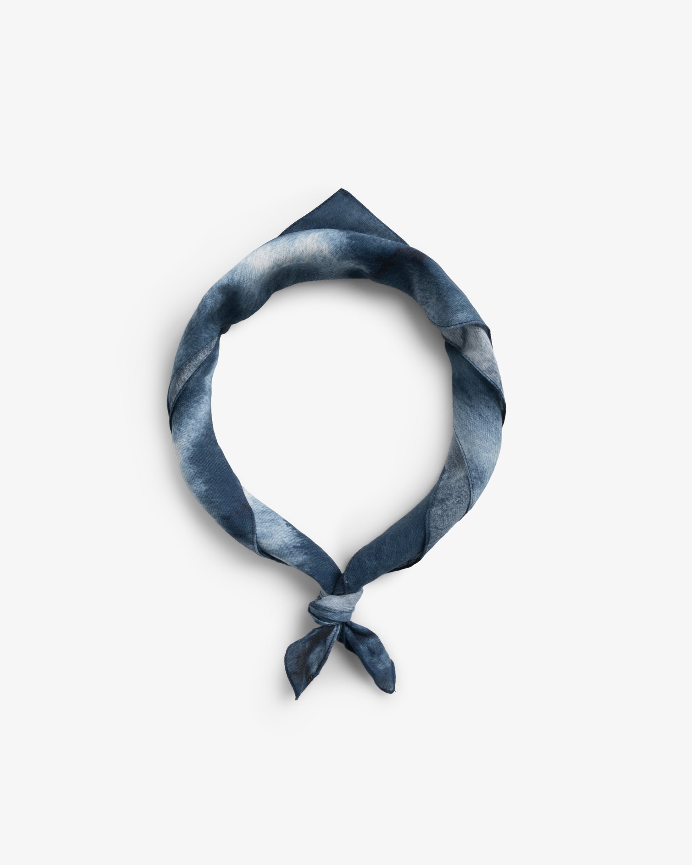 Blaues Aquarell Bandana aus Bio-Baumwolle von Rotholz
