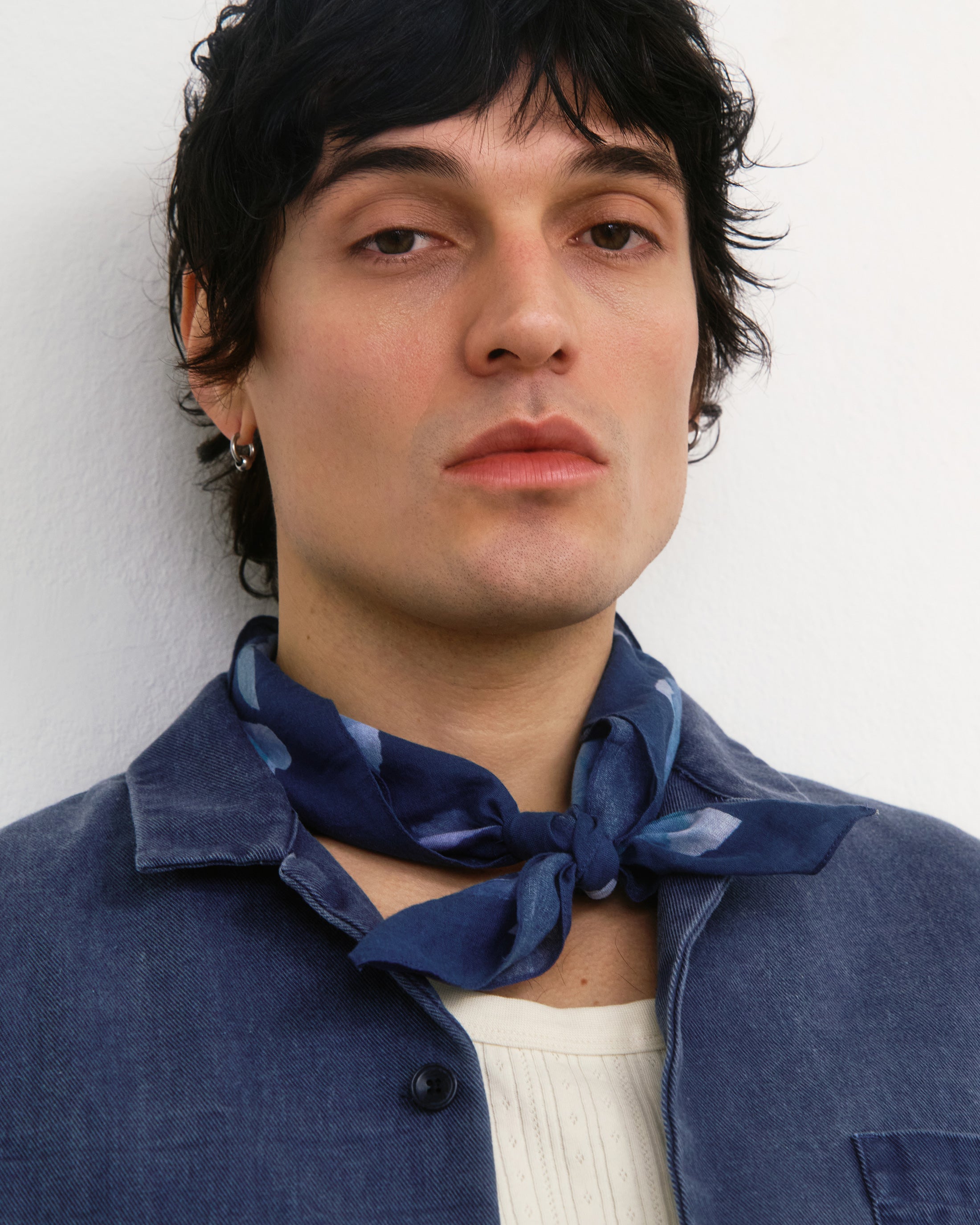 Bandana bleu en coton biologique de Rotholz