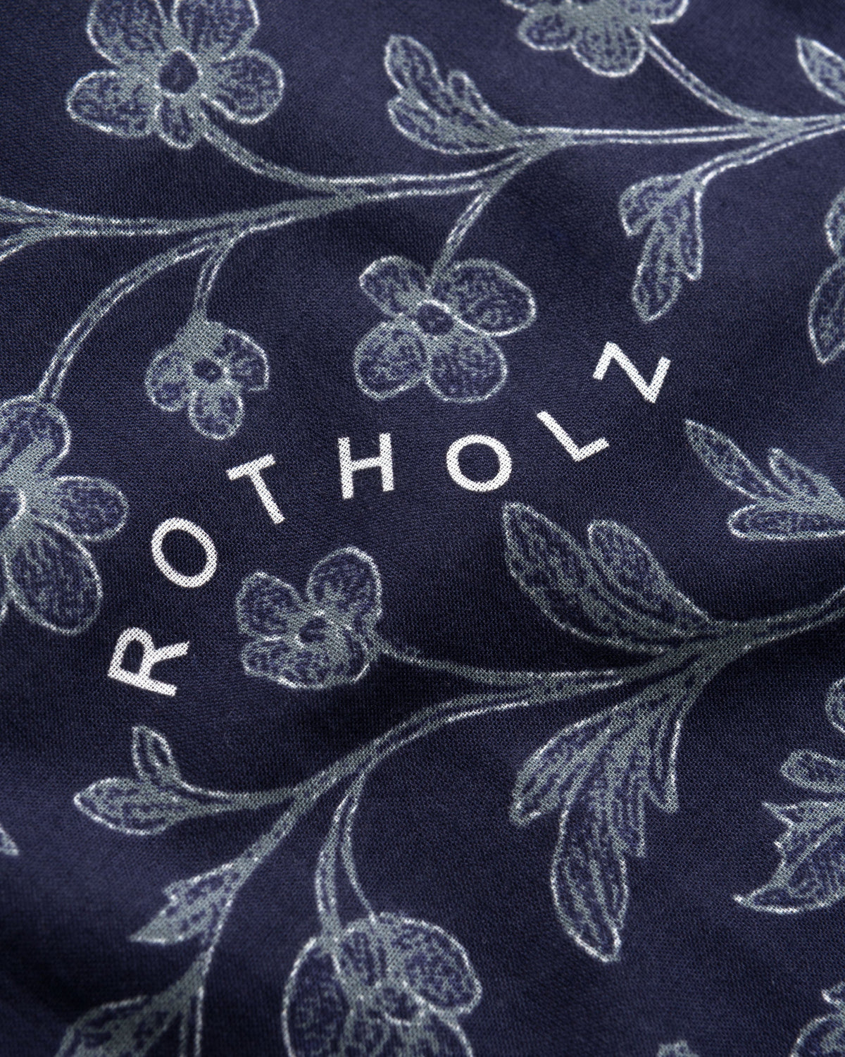 Blaues Bandana Flower aus Bio-Baumwolle von Rotholz