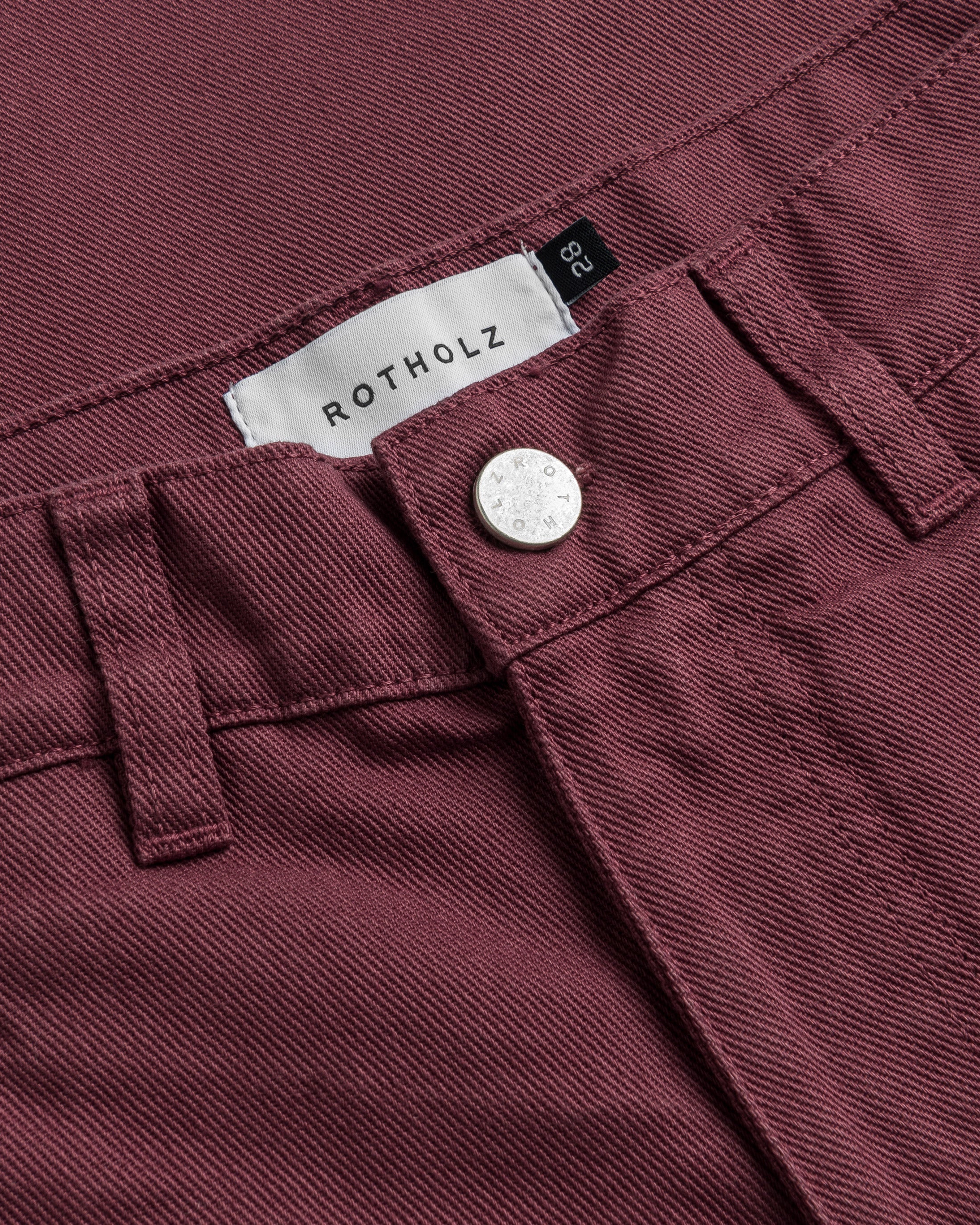 Rote Hose Barrel-Leg aus 100% Bio-Baumwolle von Rotholz
