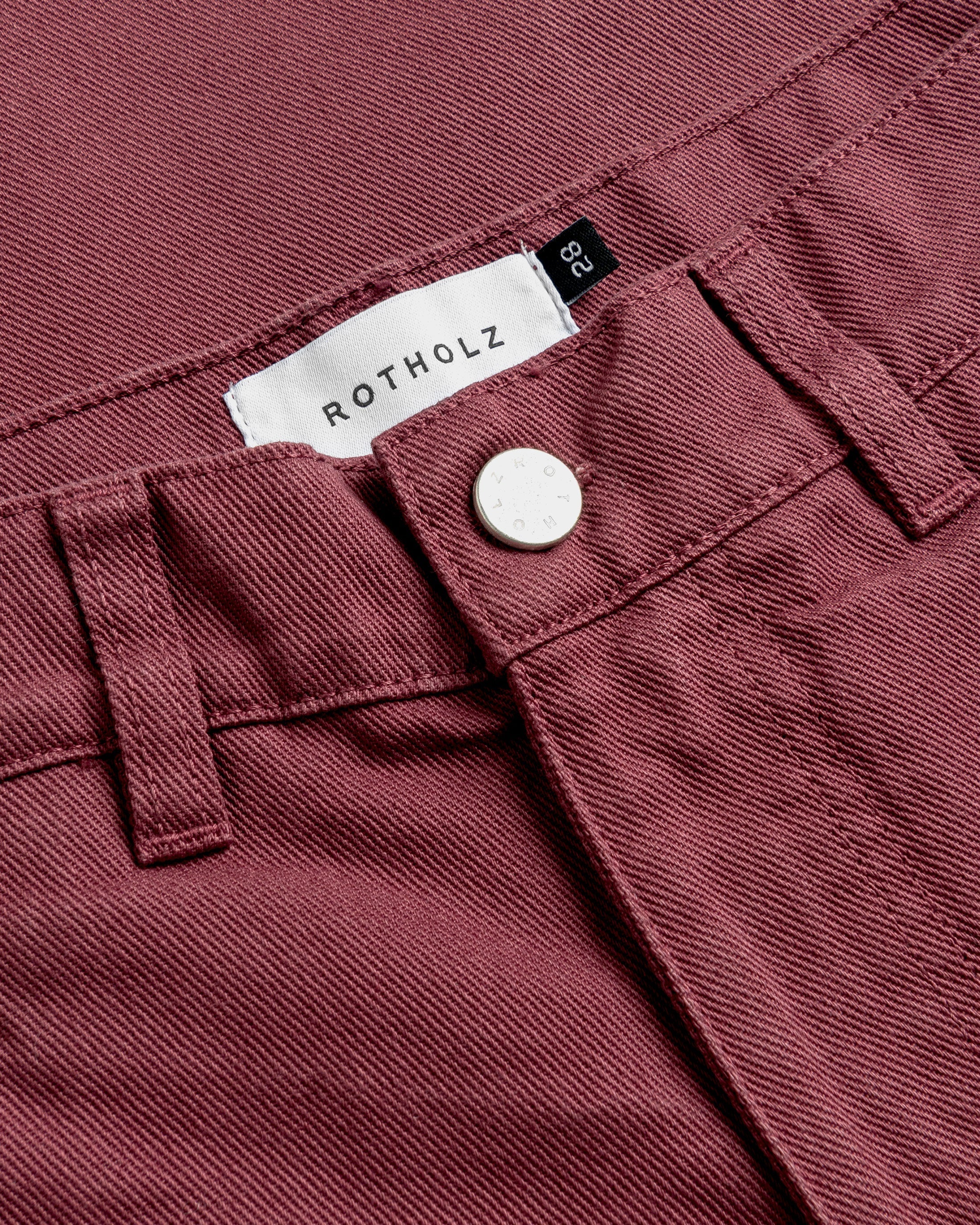 Rote Hose Barrel-Leg aus 100% Bio-Baumwolle von Rotholz