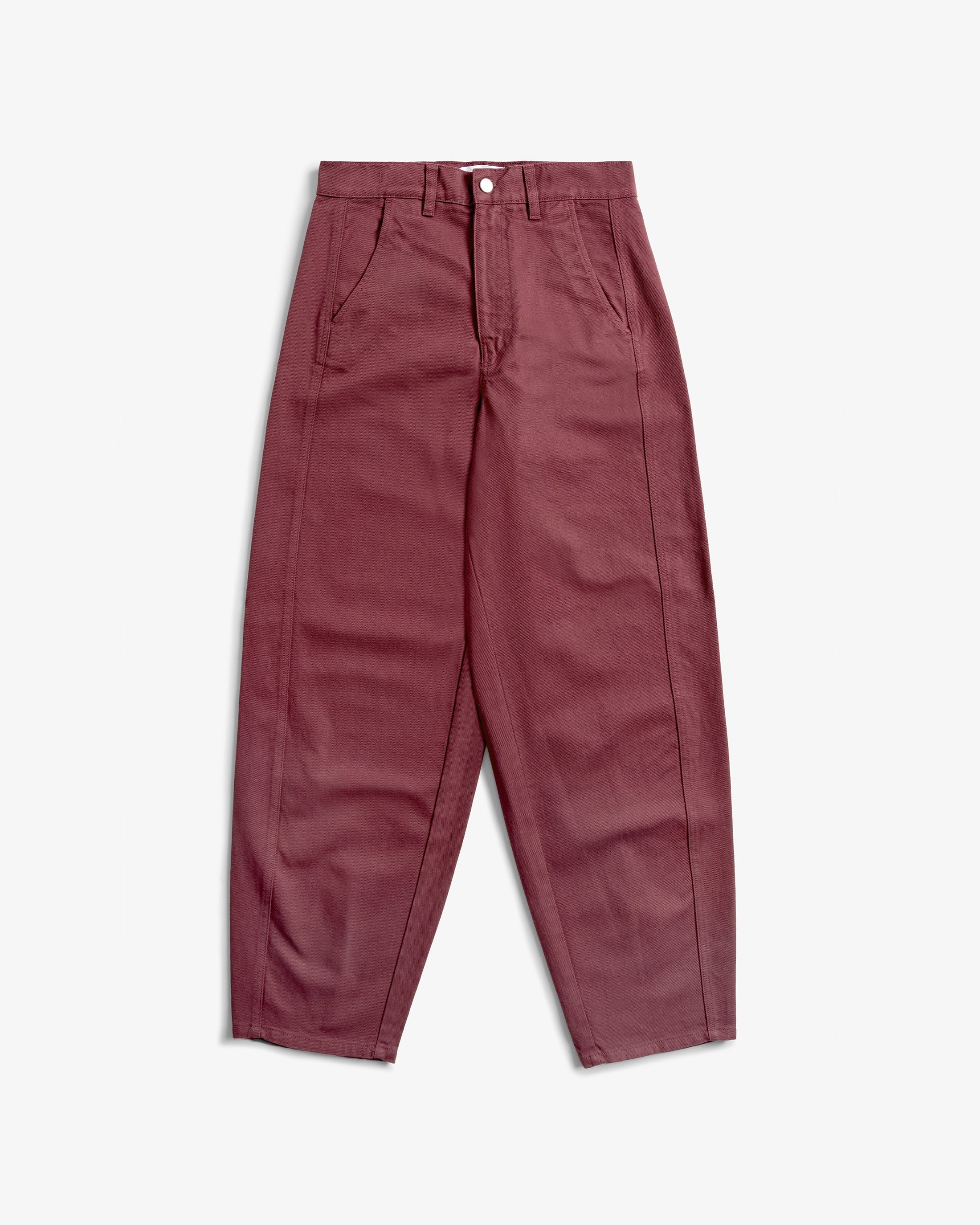 Rote Hose Barrel-Leg aus 100% Bio-Baumwolle von Rotholz