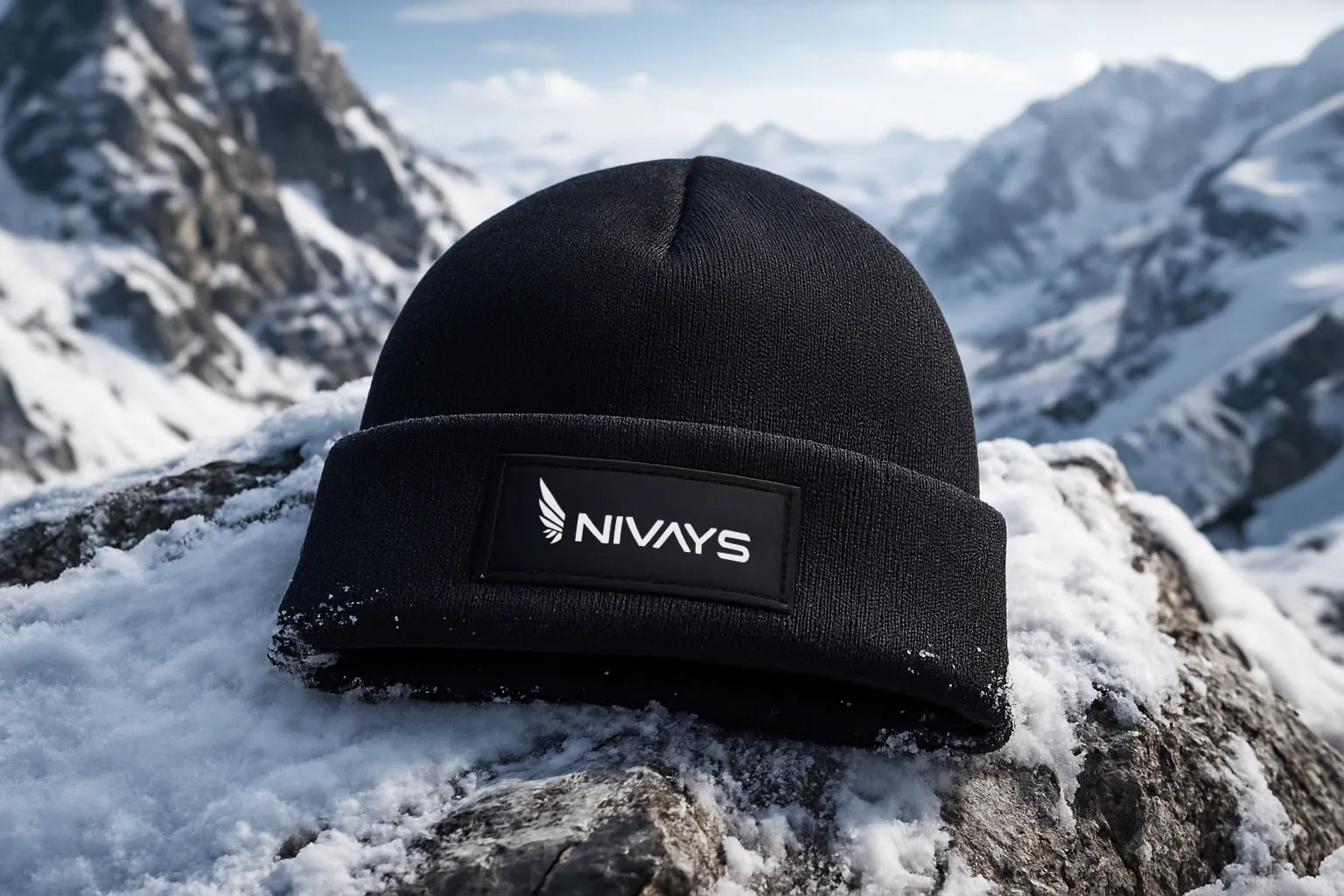 Black cap Re:Core made of 100% recycled PET by Nivays