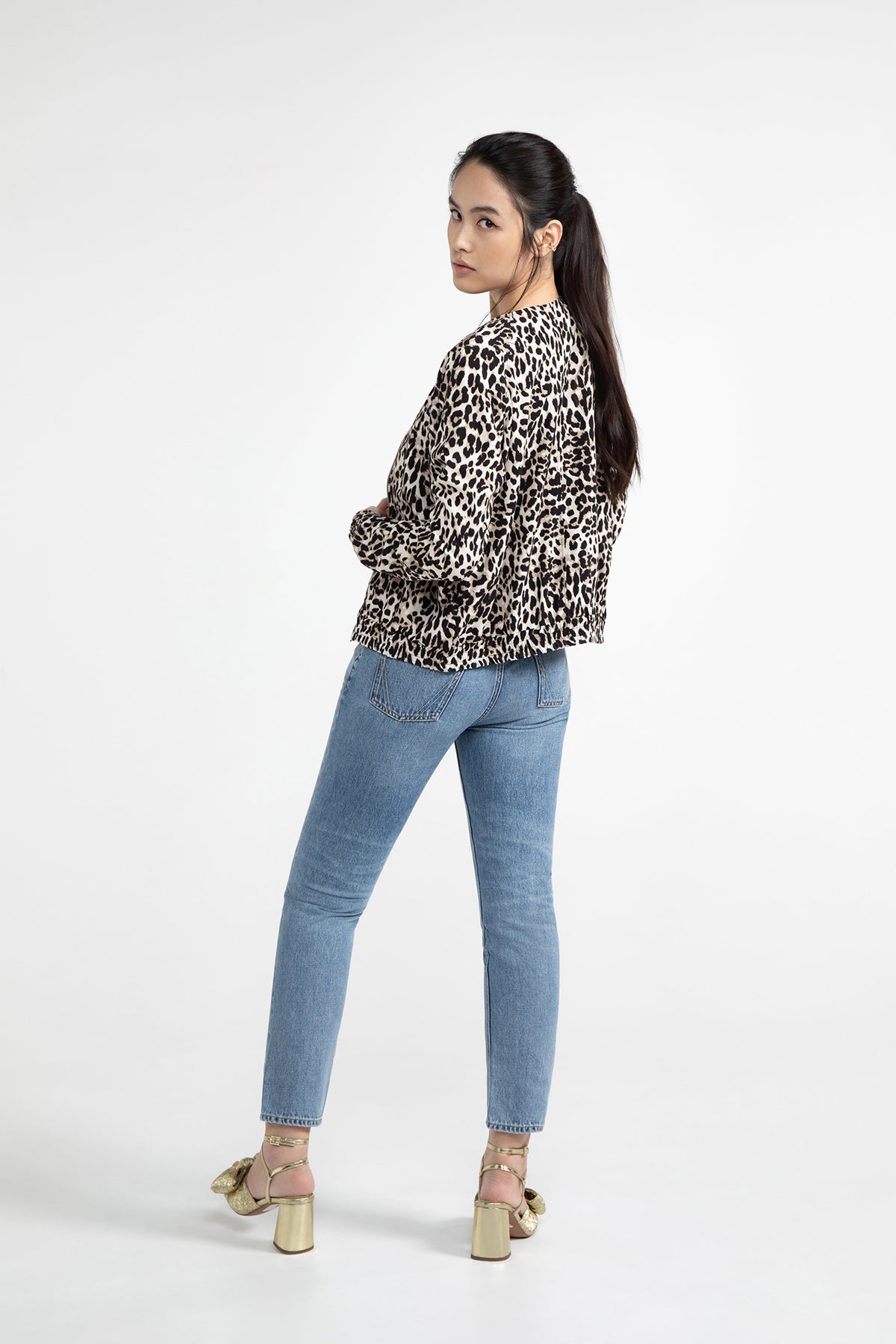 Blouson BOCA in animal print by LOVJOI made from Ecovero™