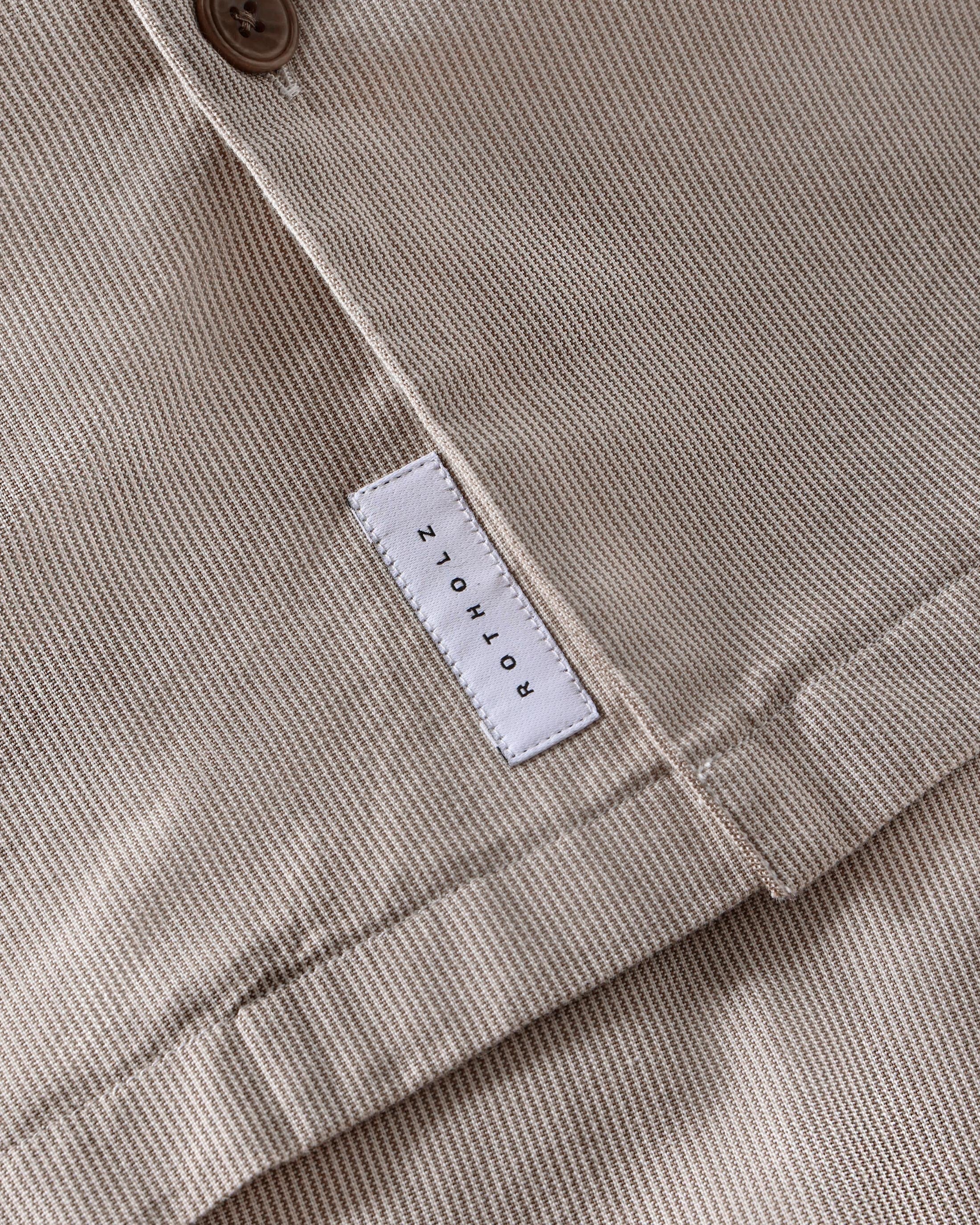 Chemise rayée beige Bowling en coton biologique de Rotholz