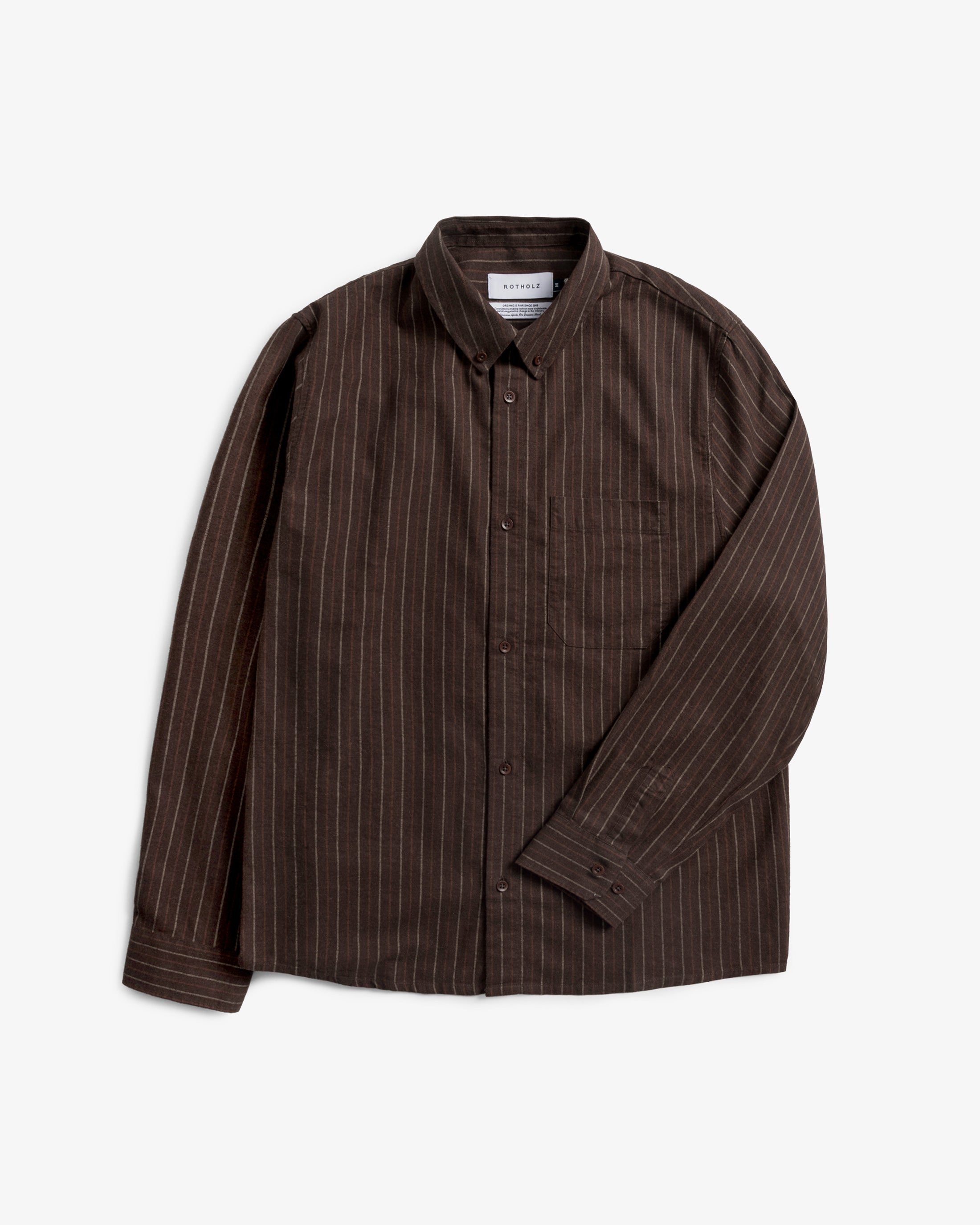 Braunes Hemd Button-Down aus Bio-Baumwolle von Rotholz