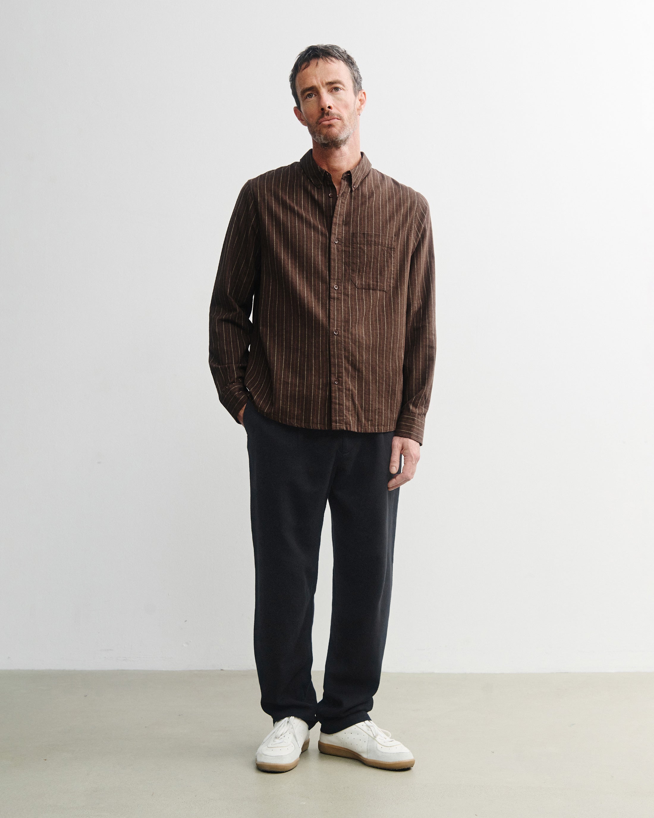 Braunes Hemd Button-Down aus Bio-Baumwolle von Rotholz