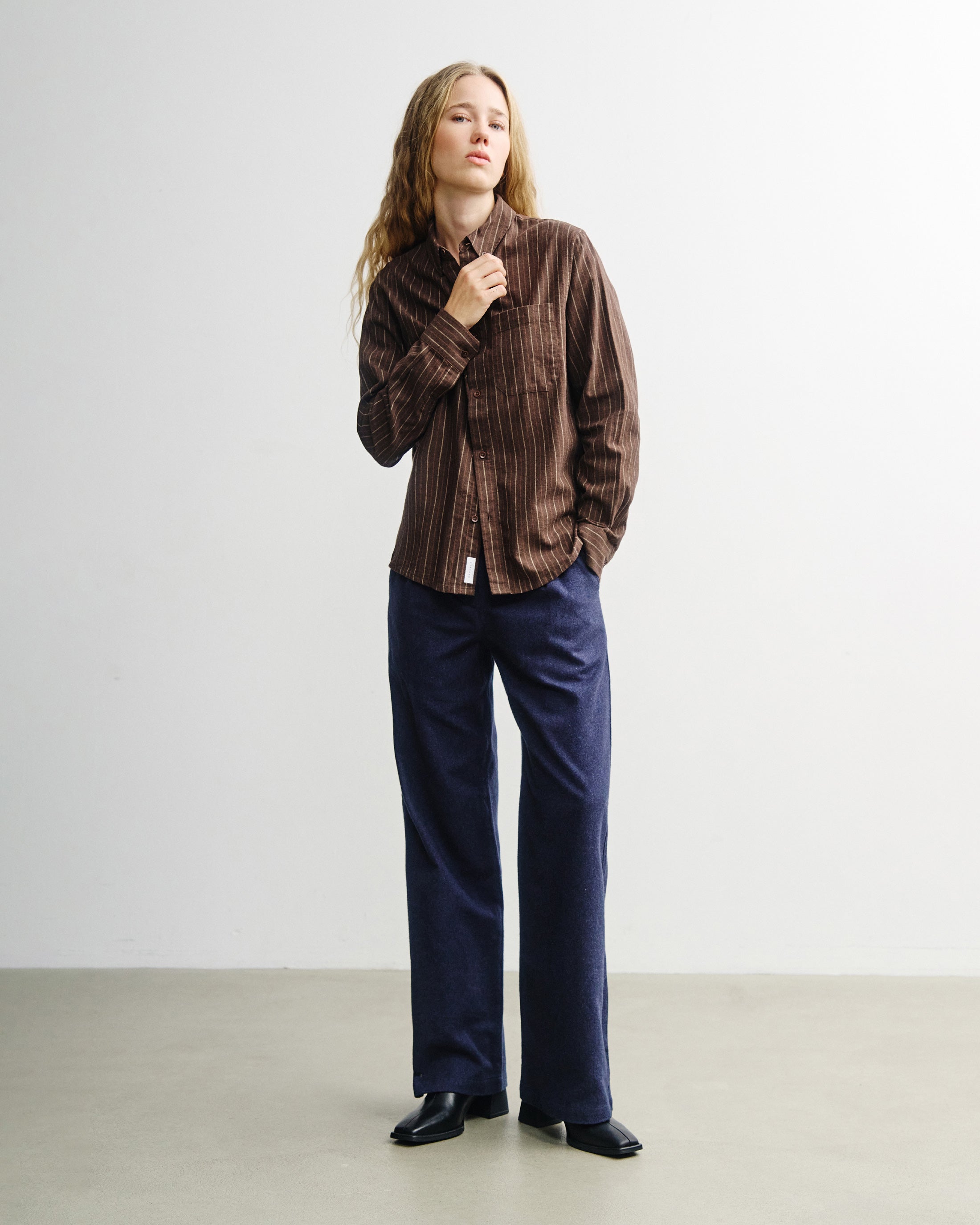 Braunes Hemd Button-Down aus Bio-Baumwolle von Rotholz
