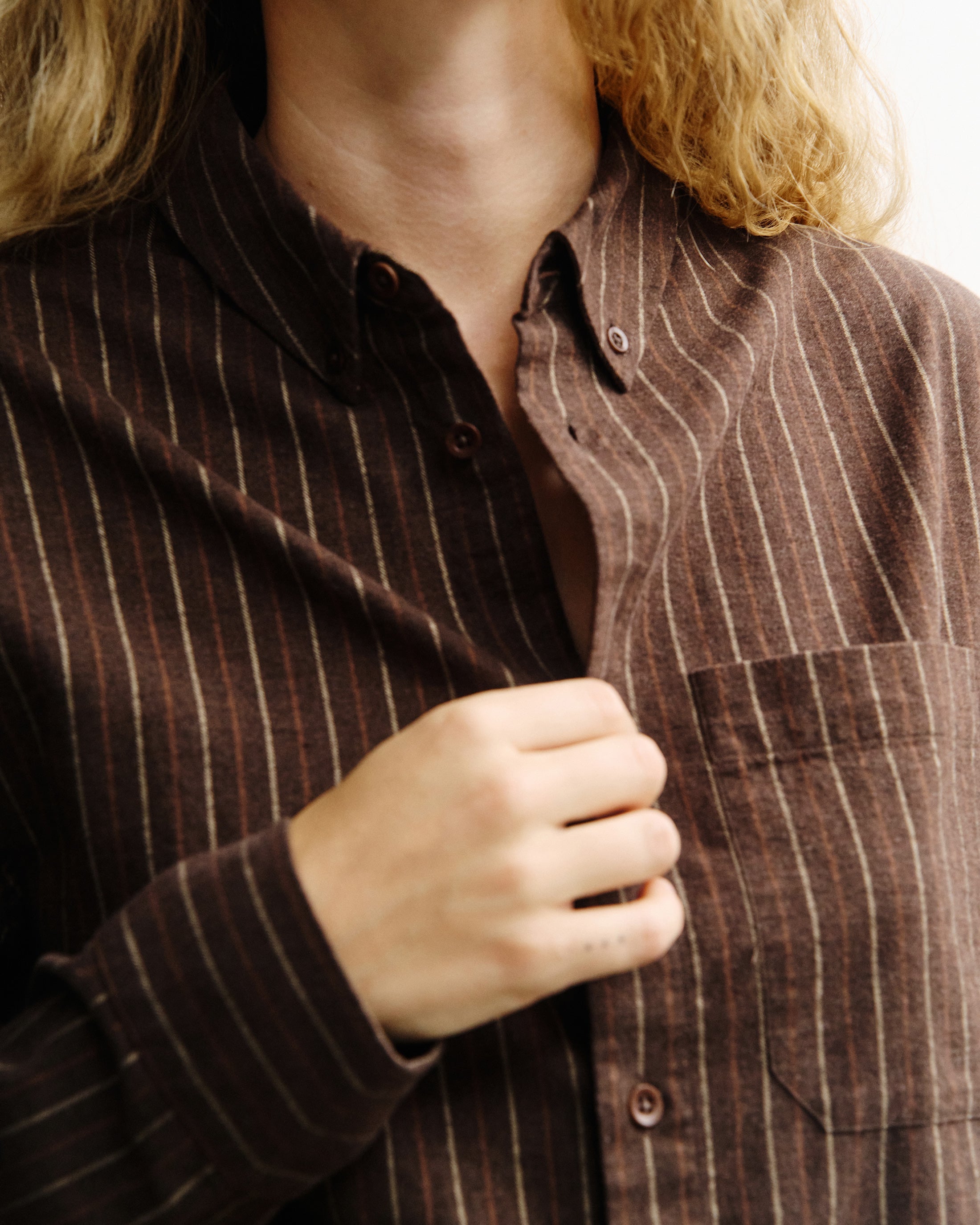 Braunes Hemd Button-Down aus Bio-Baumwolle von Rotholz