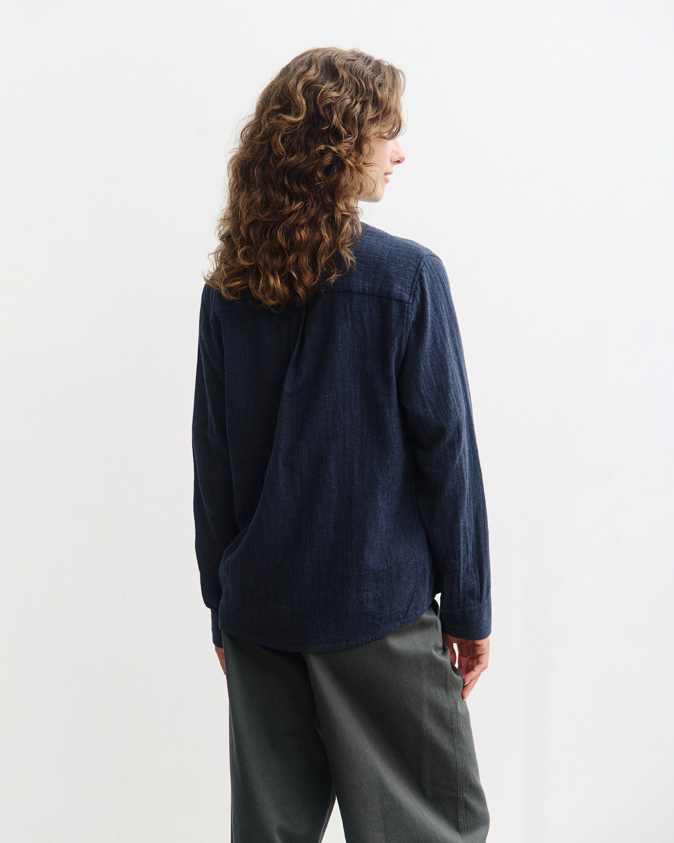 Blaues Hemd Button-Down aus Bio-Baumwolle von Rotholz