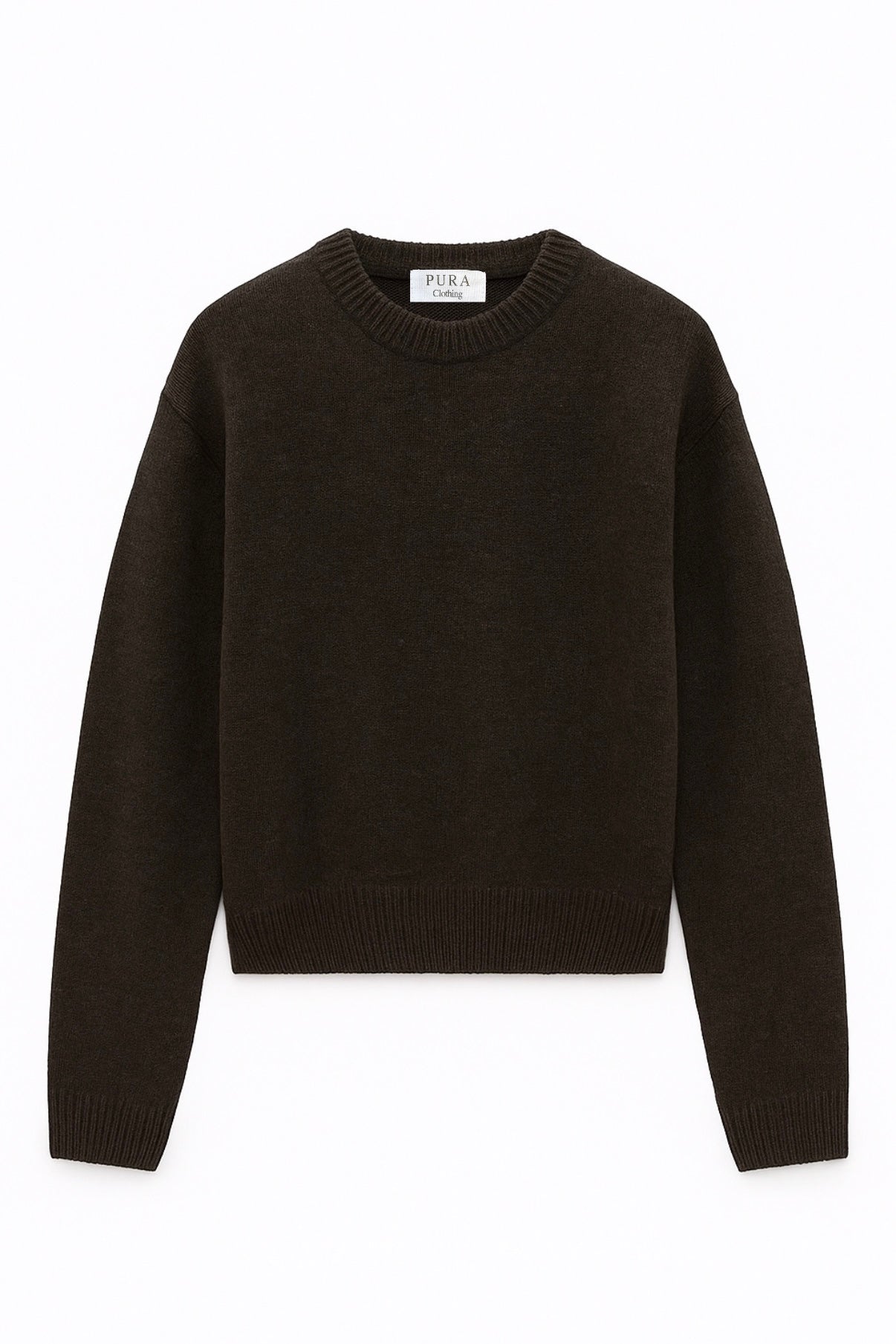 Crewneck Sweater Cashmere/Silk Brown von Pura Clothing