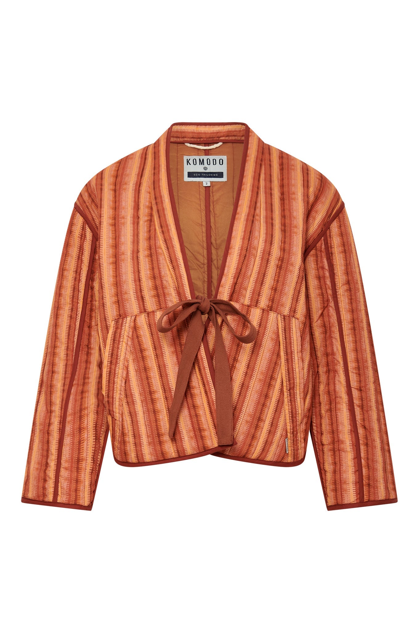 Rote Jacke Weave Stripe aus 100% Bio-Baumwolle Weave von Komodo