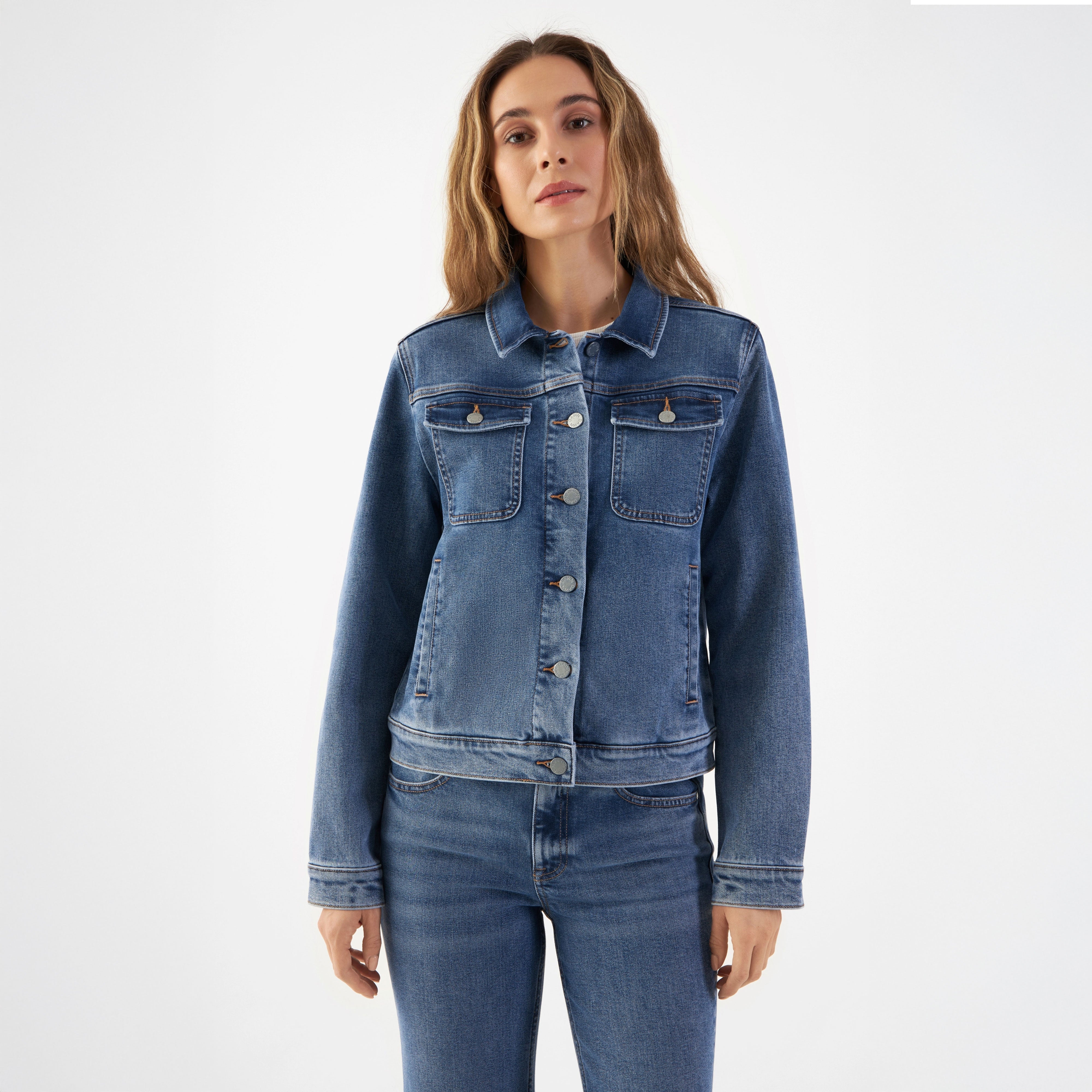 Blaue Jeansjacke CALLISTO aus Lyocell & Baumwolle von Dawn Denim