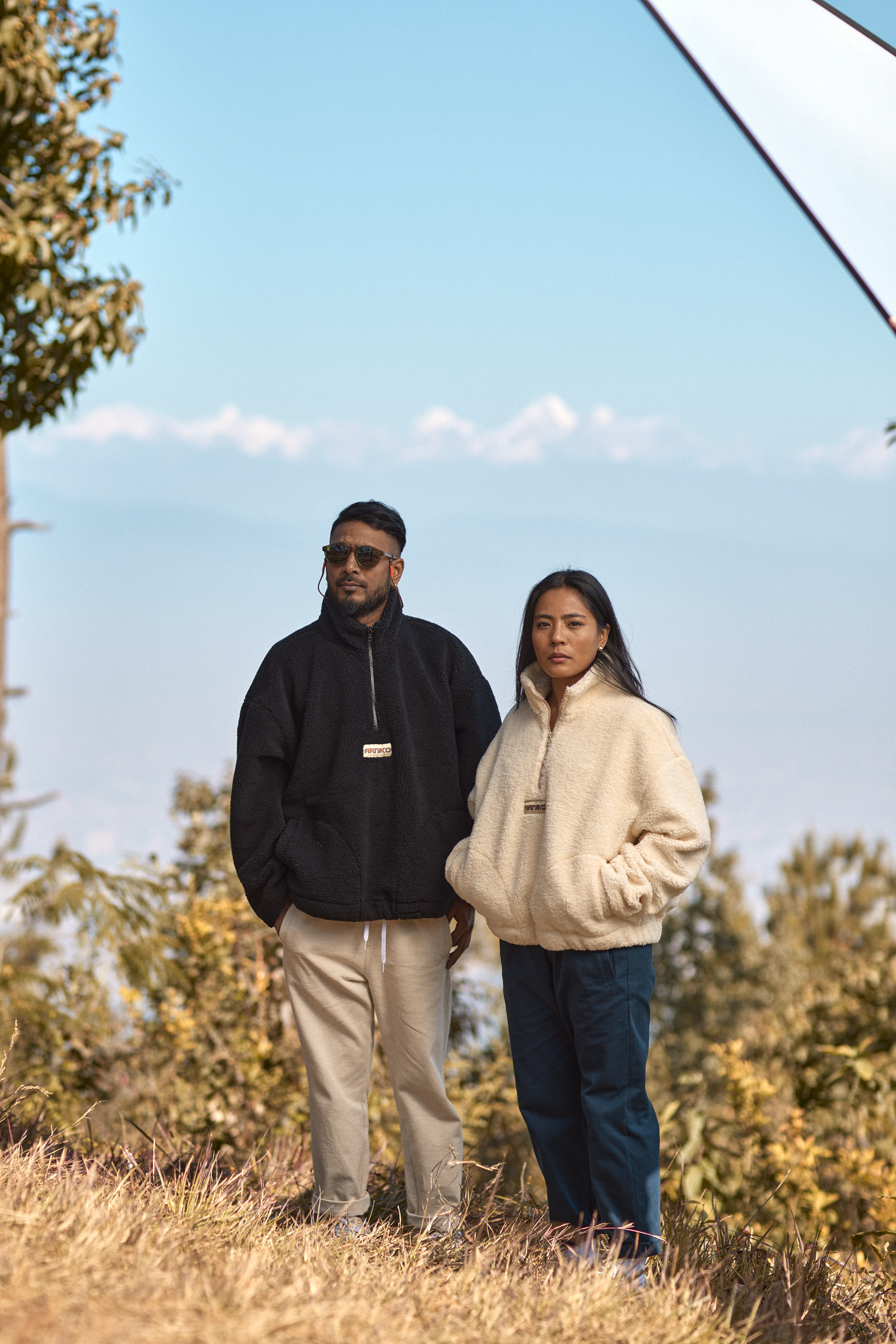 Zipperjacke Moha aus Bio Baumwolle in offwhite von Arniko