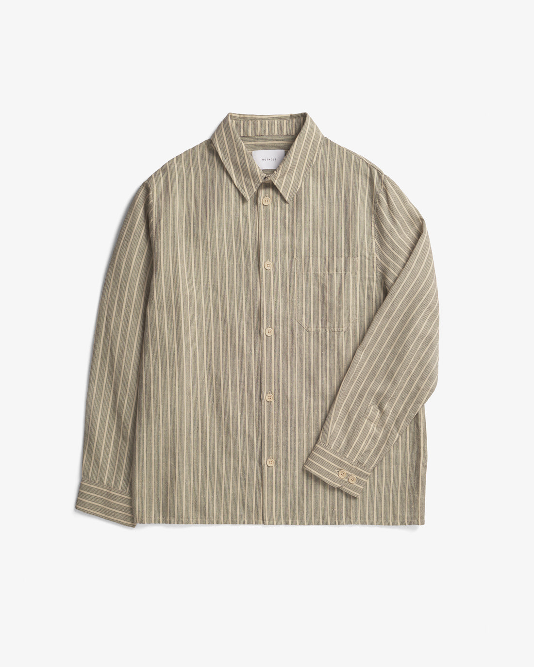 Grey long-sleeved shirt made of organic cotton &amp; linen by Rotholz