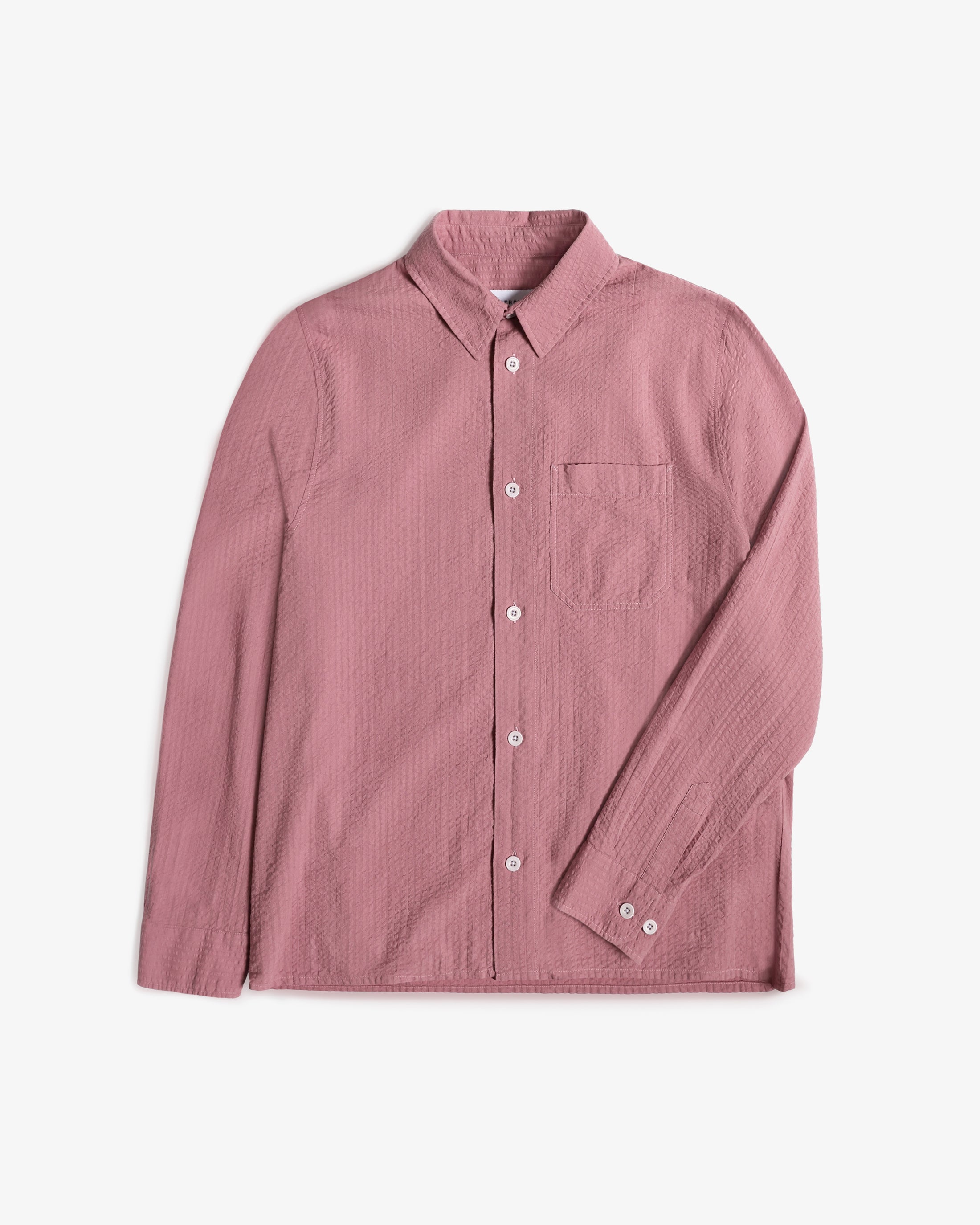 Pinkes Hemd aus Bio-Seersucker Baumwolle von Rotholz