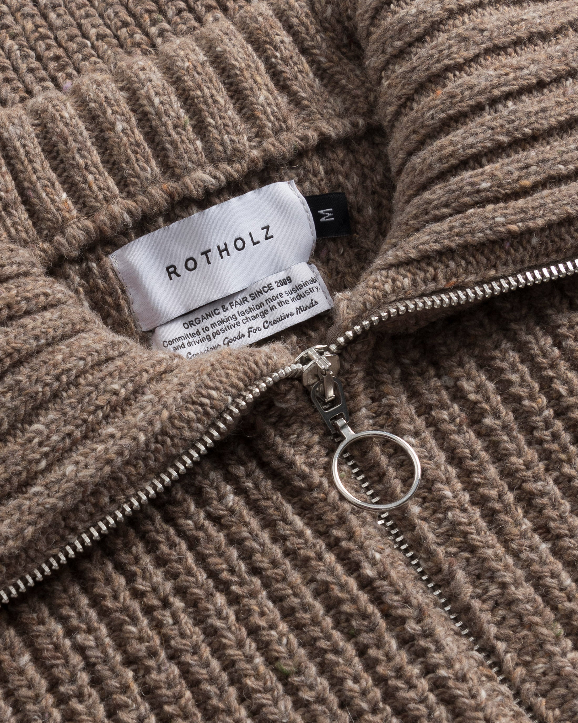 Brauner Strickpullover Chunky aus Merinowolle von Rotholz