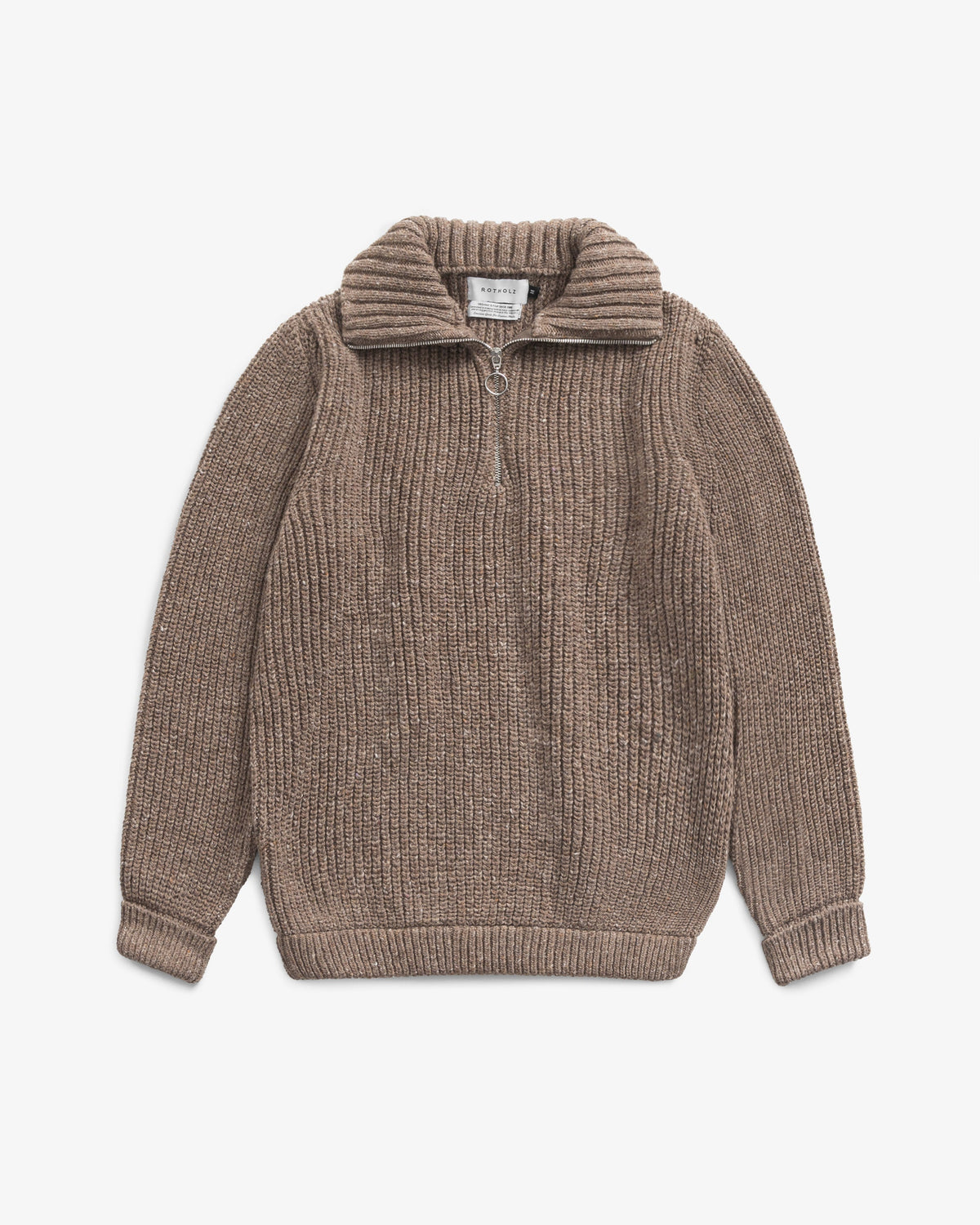 Brauner Strickpullover Chunky aus Merinowolle von Rotholz