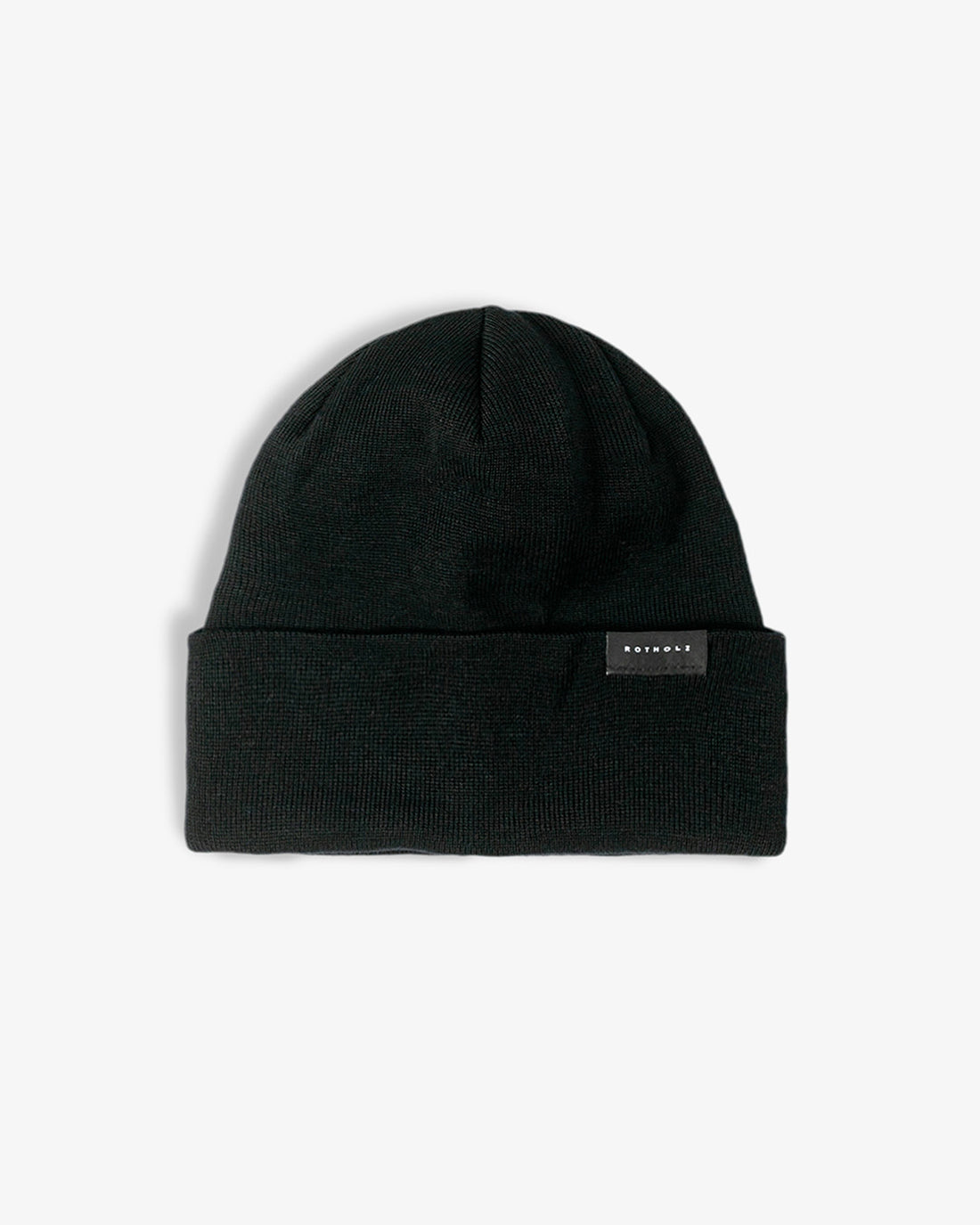 Black classic hat made of 100% organic merino wool by Rotholz