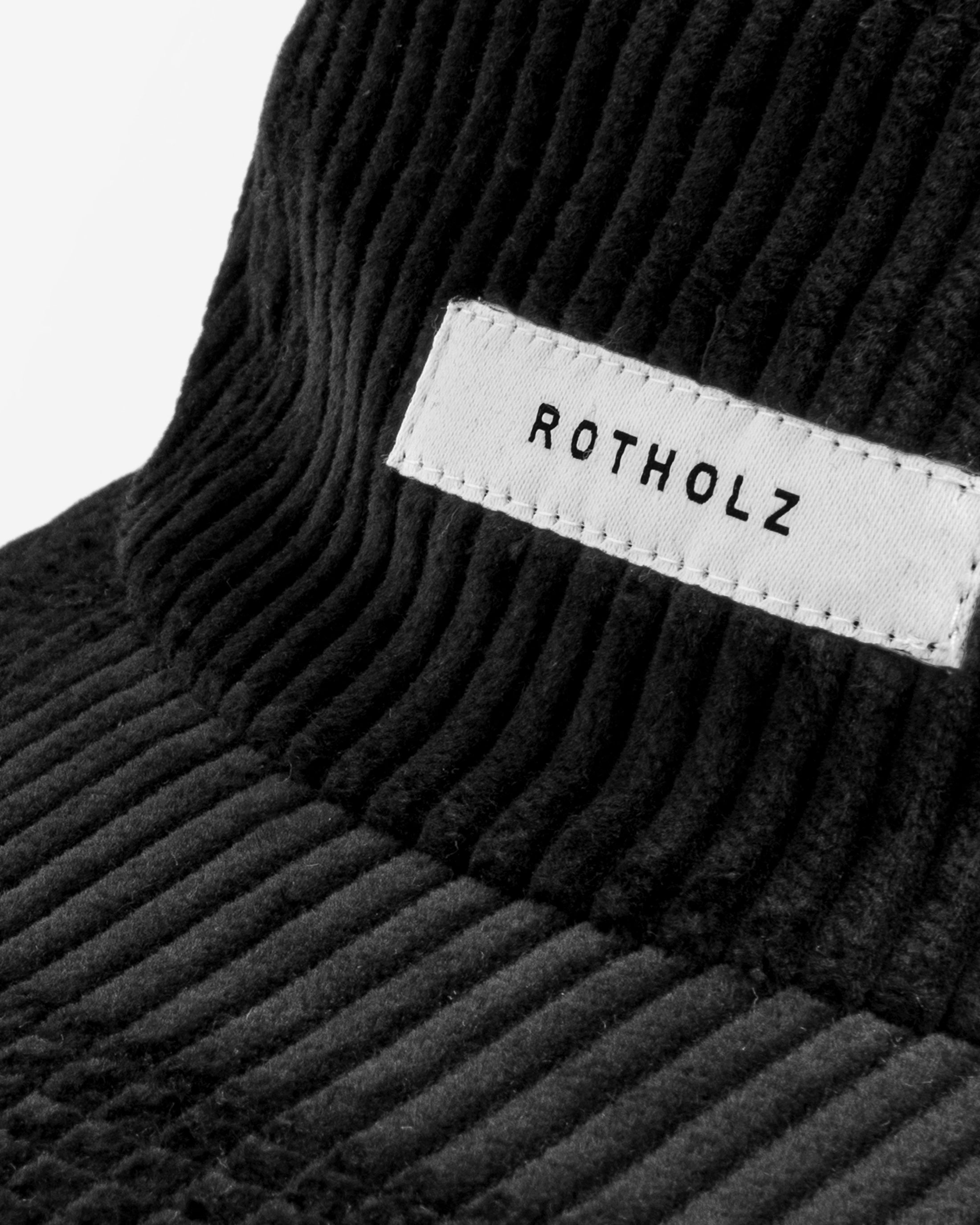 Schwarze Cap Cord 5-Panel aus Bio-Baumwolle von Rotholz