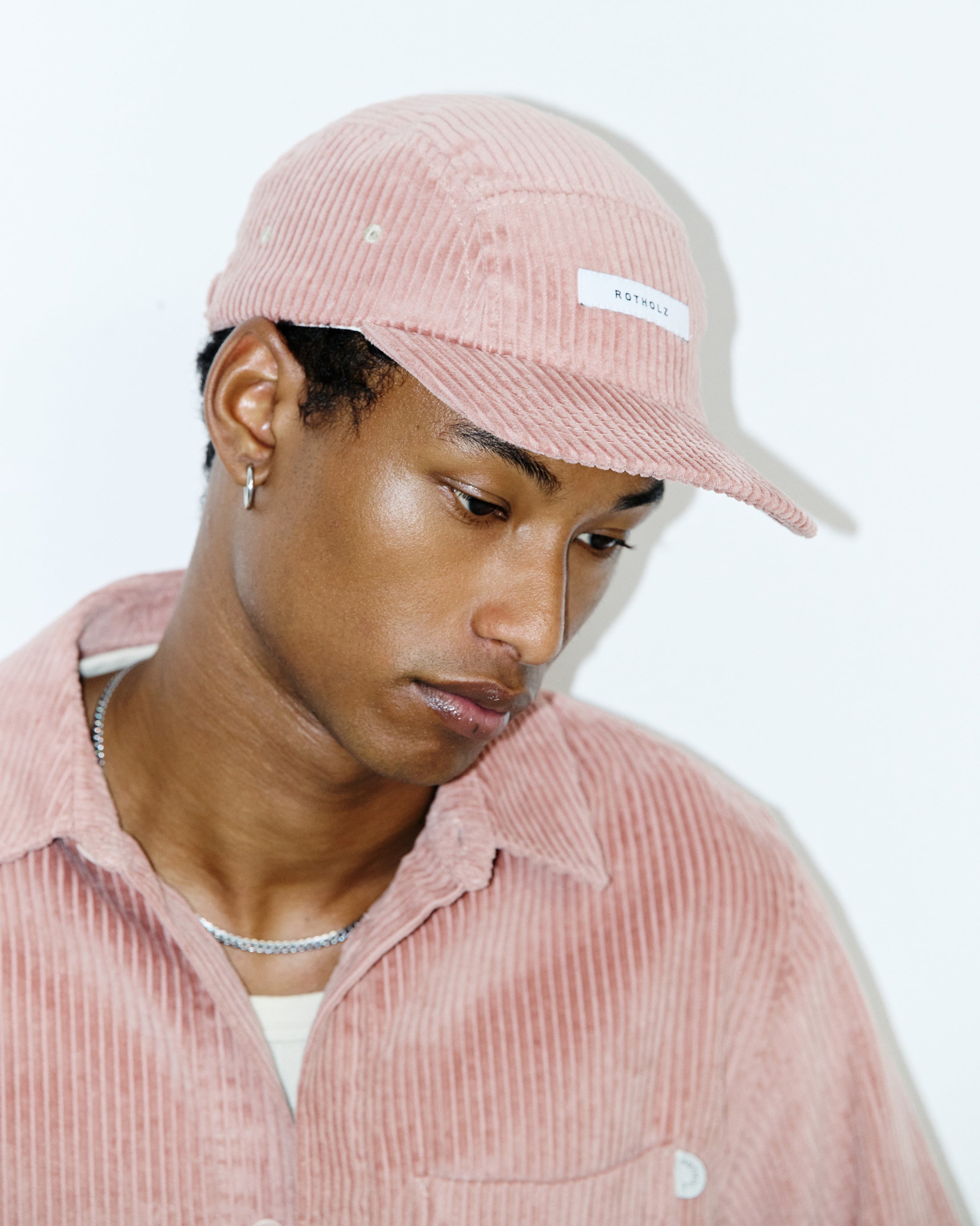 Pinke Cap Cord 5-Panel aus Bio-Baumwolle von Rotholz