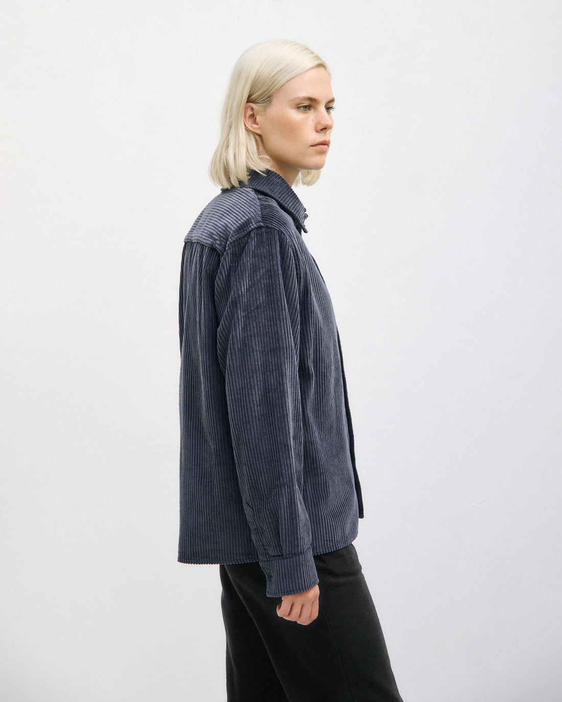 Blaues Hemd Cord aus Bio-Baumwolle von Rotholz