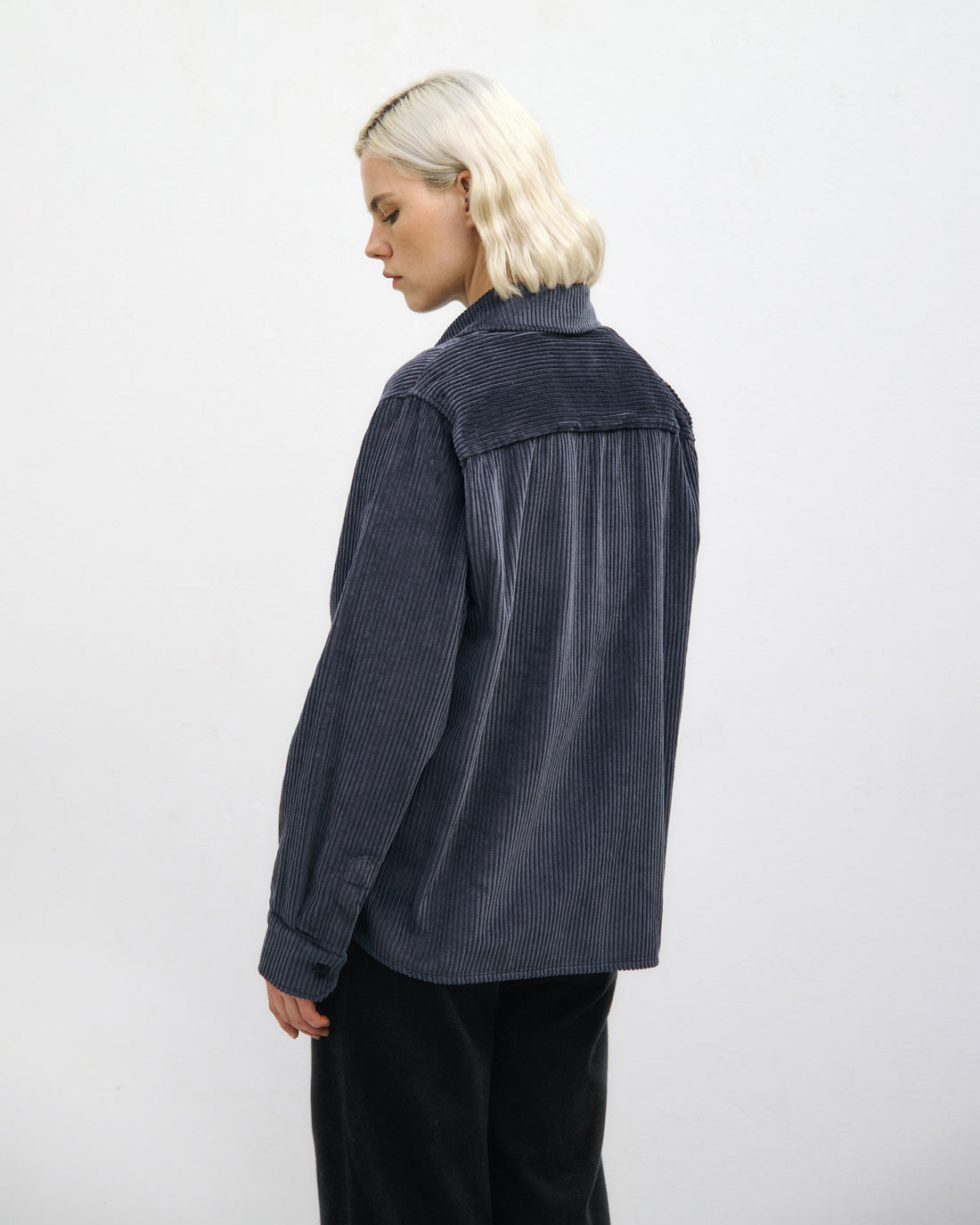 Blaues Hemd Cord aus Bio-Baumwolle von Rotholz