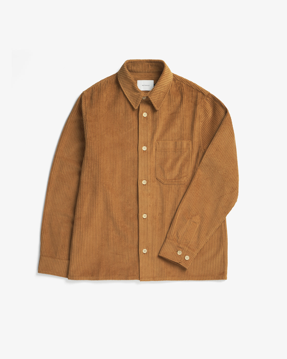 Brown corduroy shirt made from 100% organic cotton from Rotholz