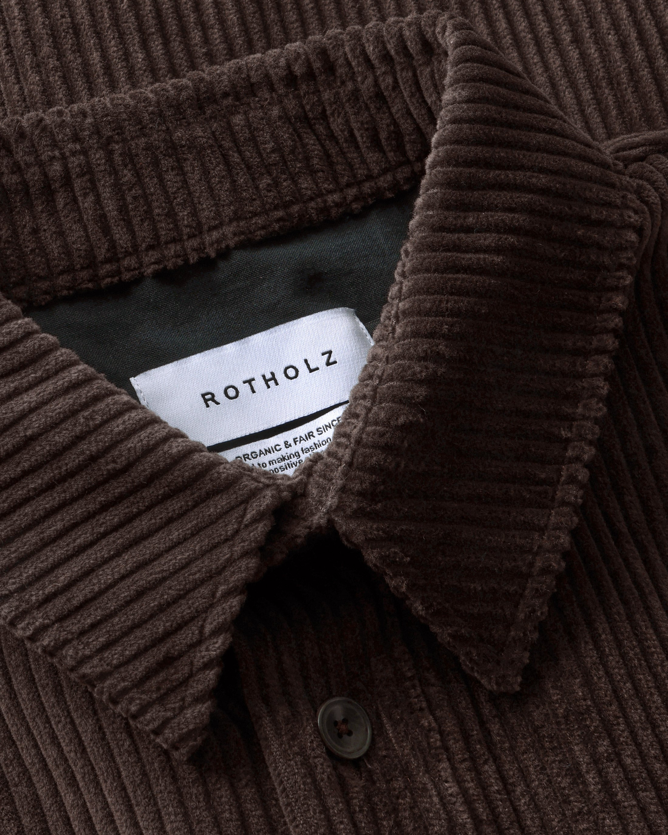 Braunes Hemd Cord aus Bio-Baumwolle von Rotholz