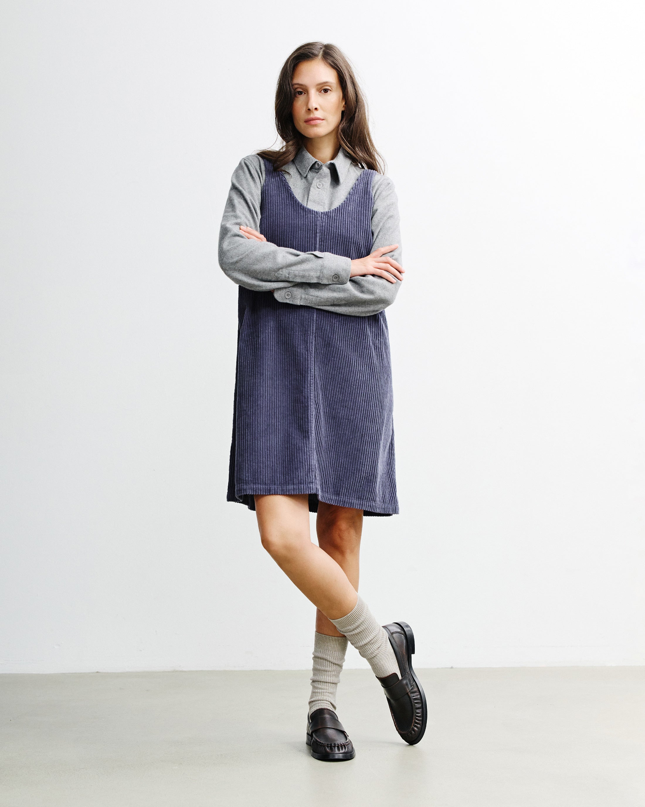 Blaues Kleid Cord aus Bio-Baumwolle von Rotholz
