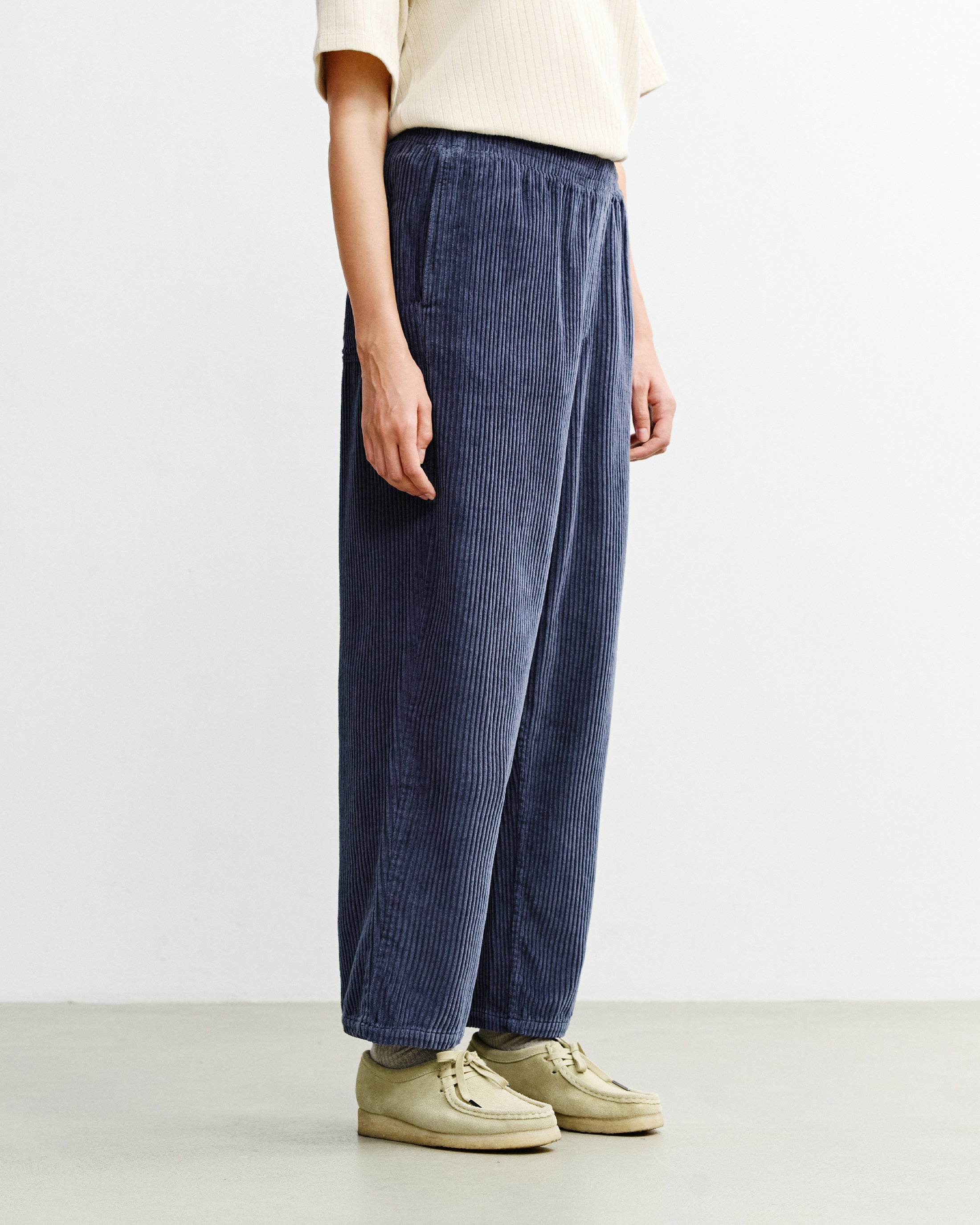 Blaue Cordhose Weit aus Bio-Baumwolle von Rotholz